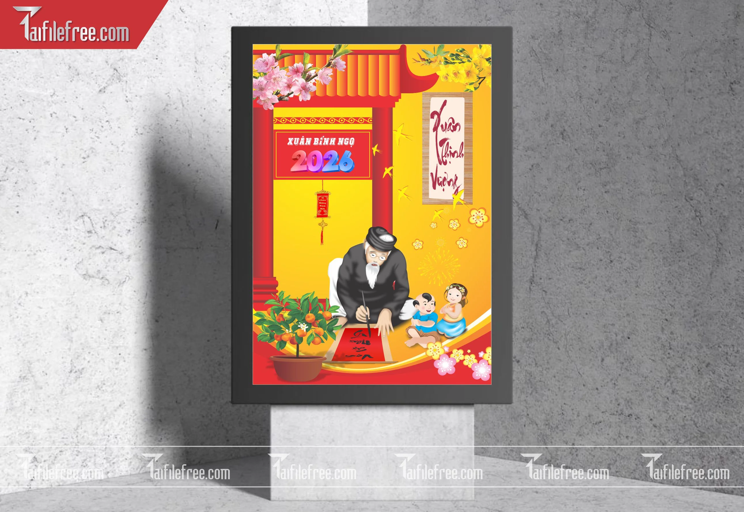 Mẫu Poster/Banner Mừng Đảng Mừng Xuân_TD230