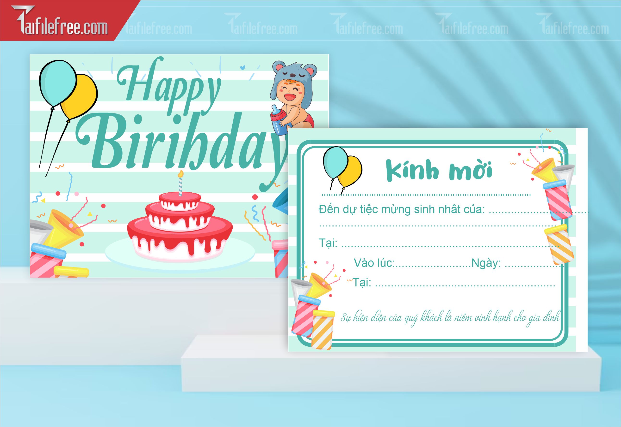 File Thiết Kế Thư Mời Sinh Nhật Dễ Thương_TD24