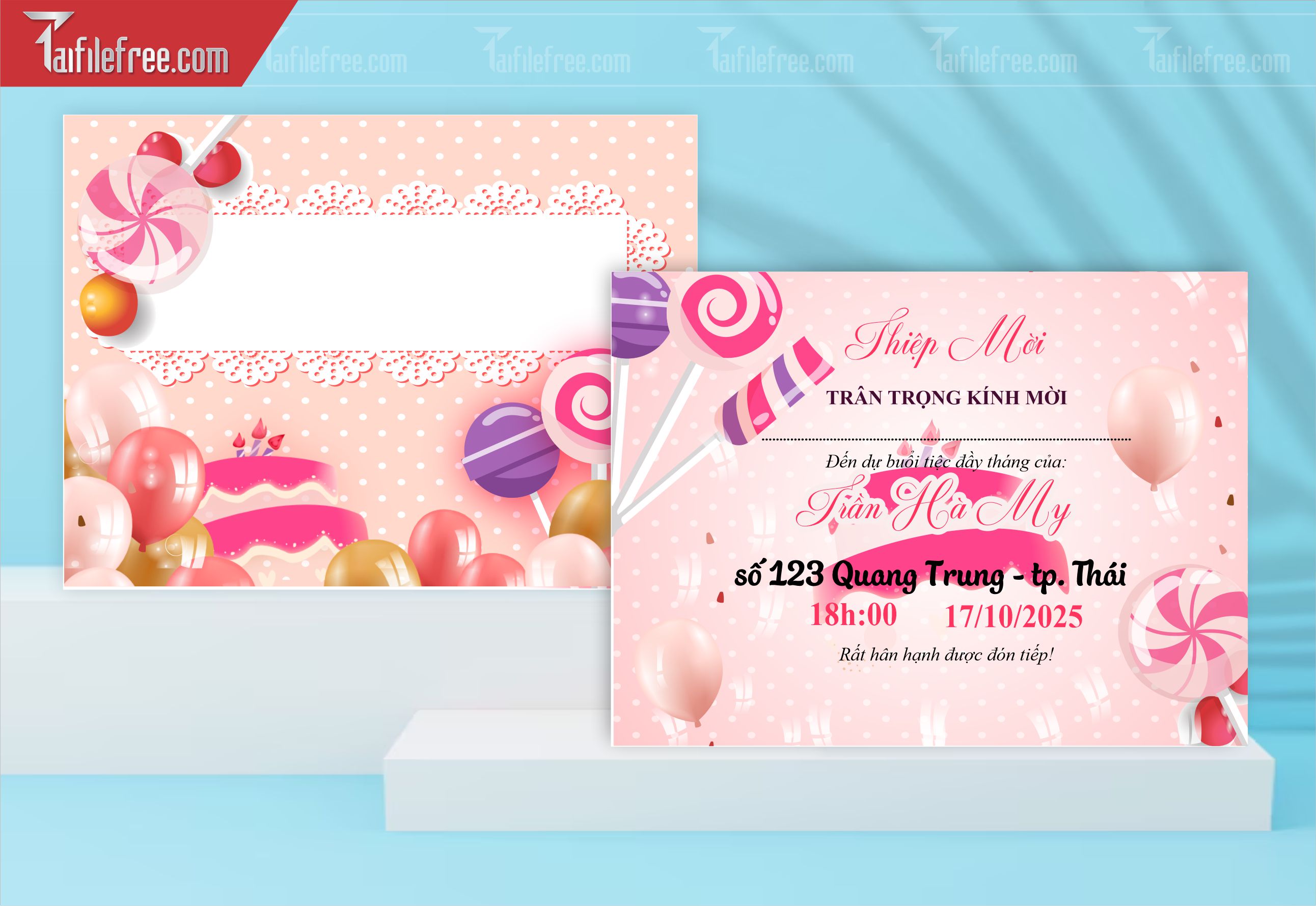 File Thiết Kế Thư Mời Sinh Nhật Dễ Thương_TD28
