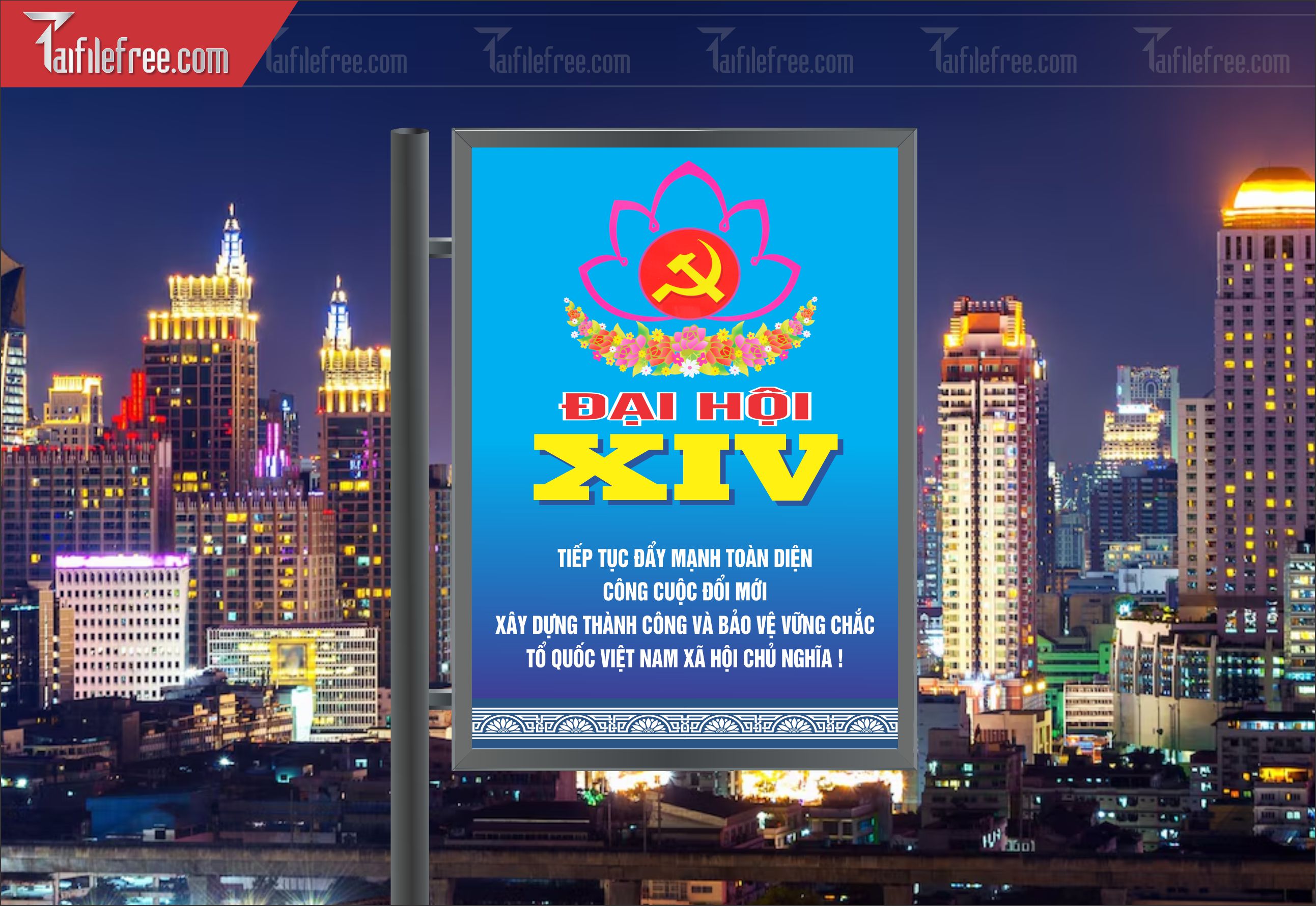 Mẫu Backdrop/Banner Đại Hội Đảng Bộ_TD58