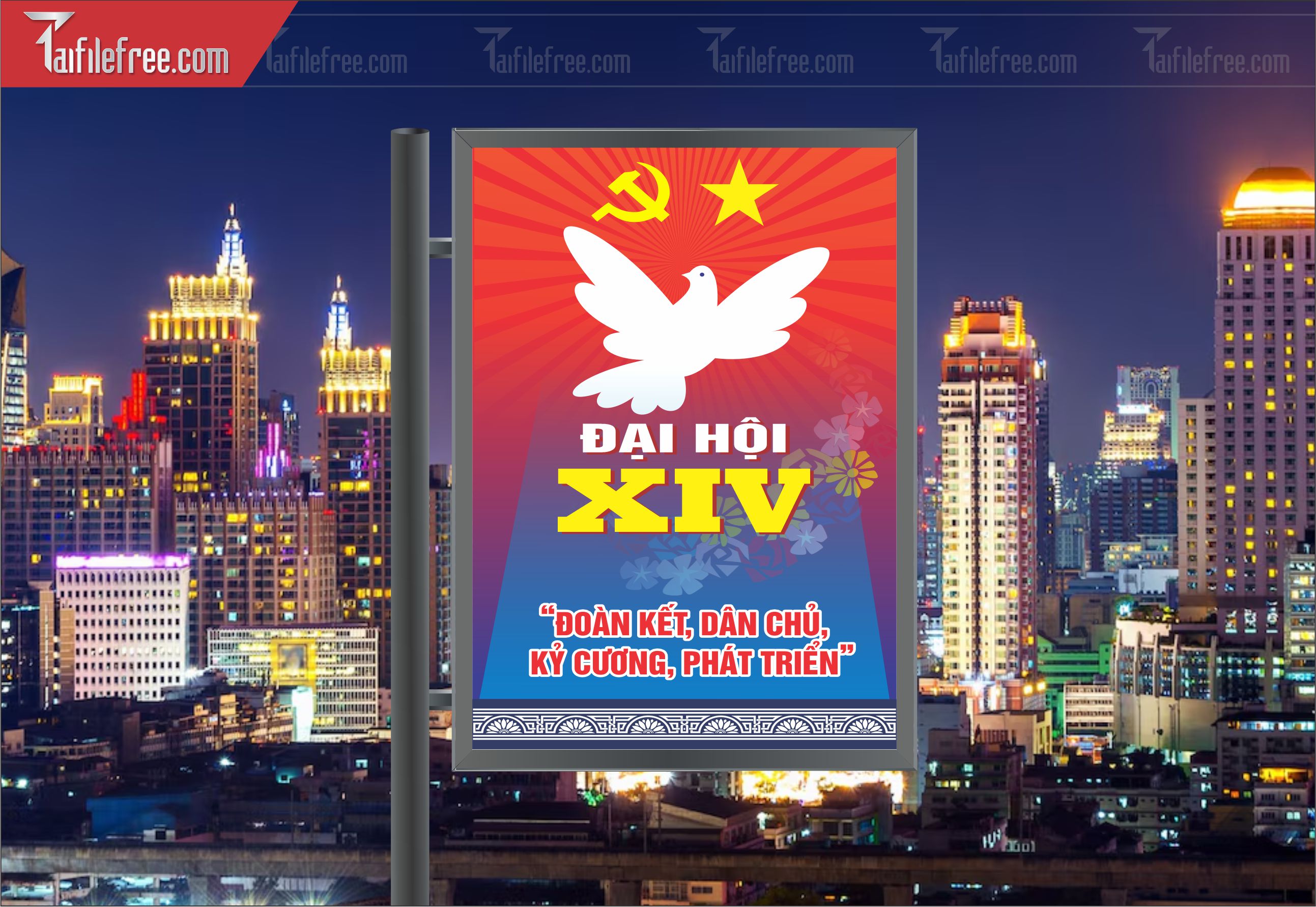 Mẫu Backdrop/Banner Đại Hội Đảng Bộ_TD59