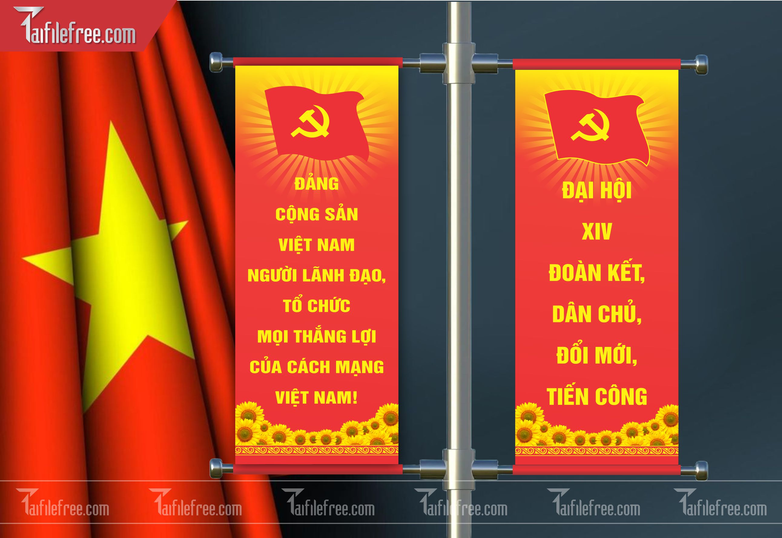 Mẫu Phướn Đại Hội Đảng Bộ_TD71