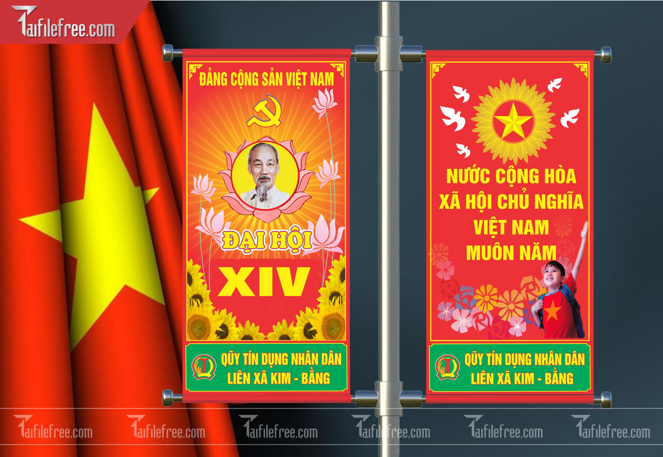Mẫu Banner/Phướn Đại Hội Đảng Bộ_TD72