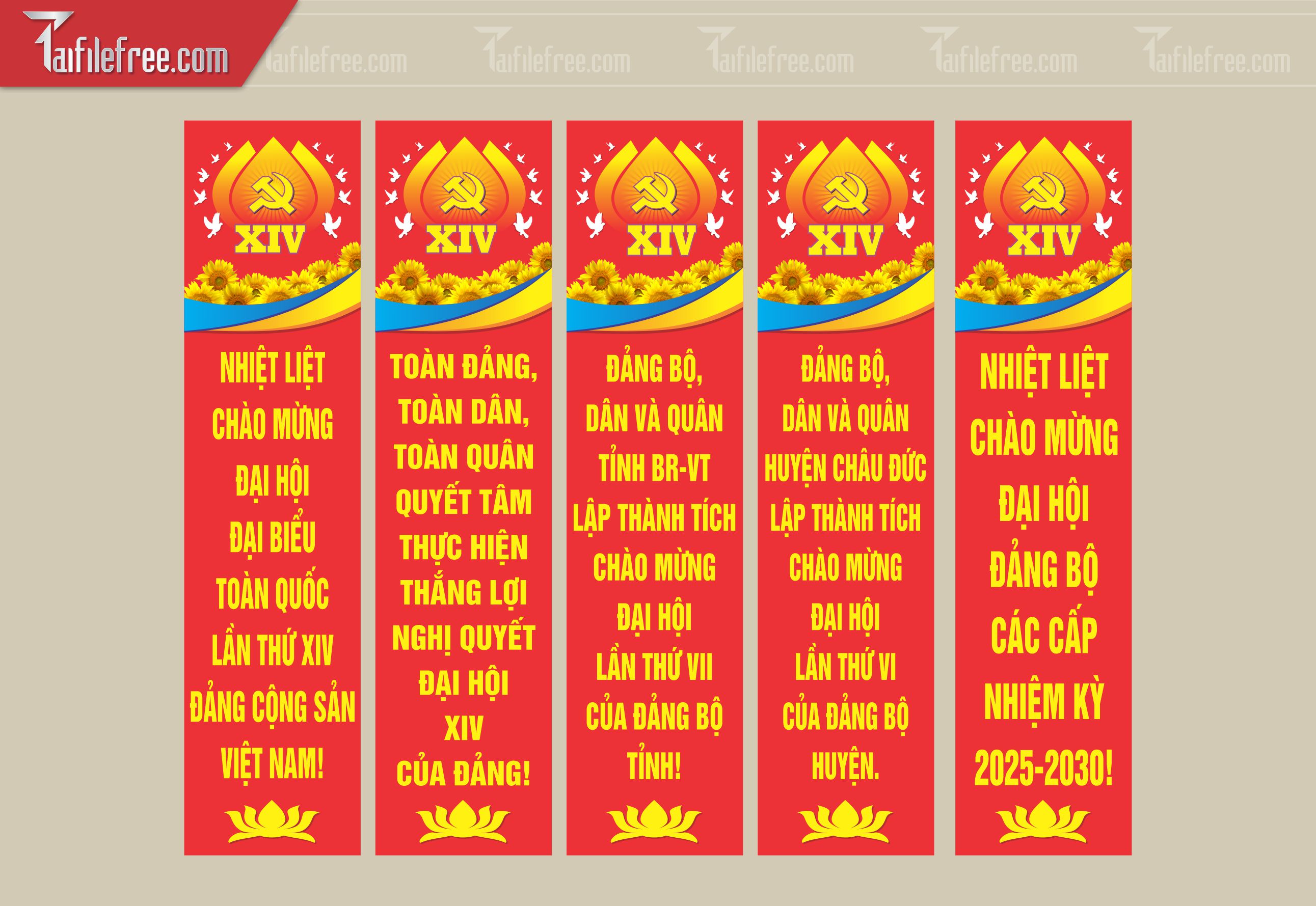 Mẫu Backdrop/Banner Đại Hội Đảng Bộ_TD76