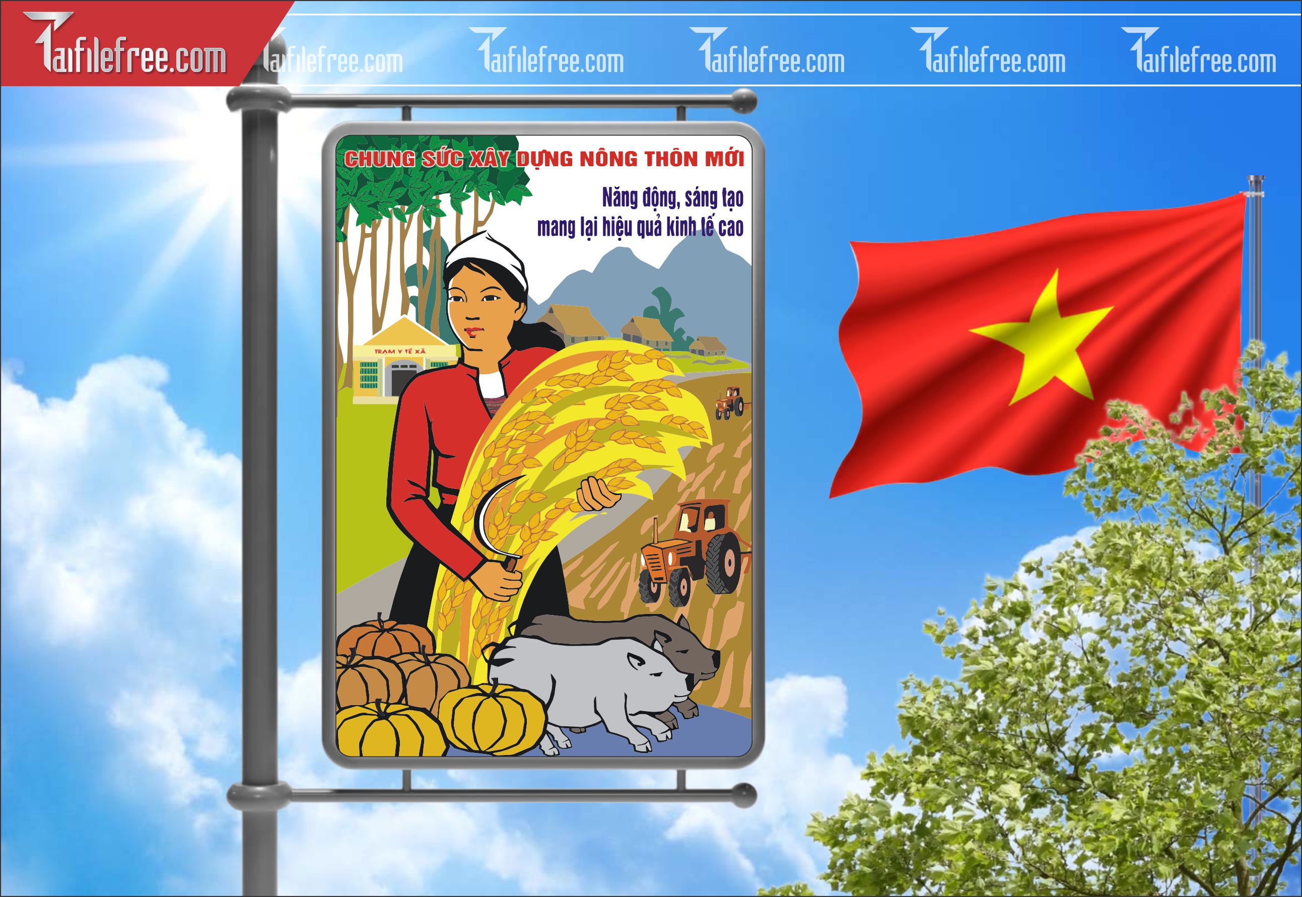 Banner Cổ Động Nông Thôn Mới TDM04