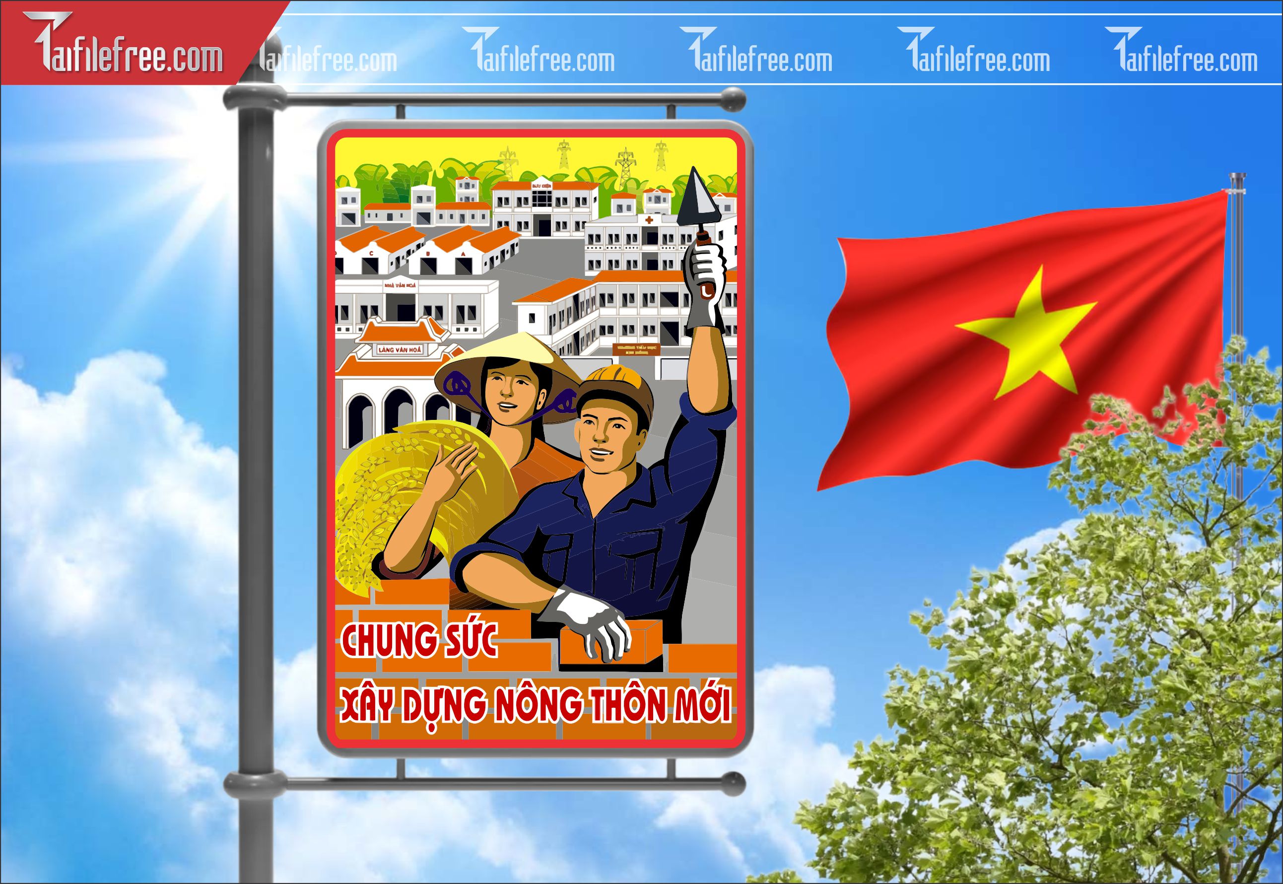 Banner Cổ Động Nông Thôn Mới TDM05