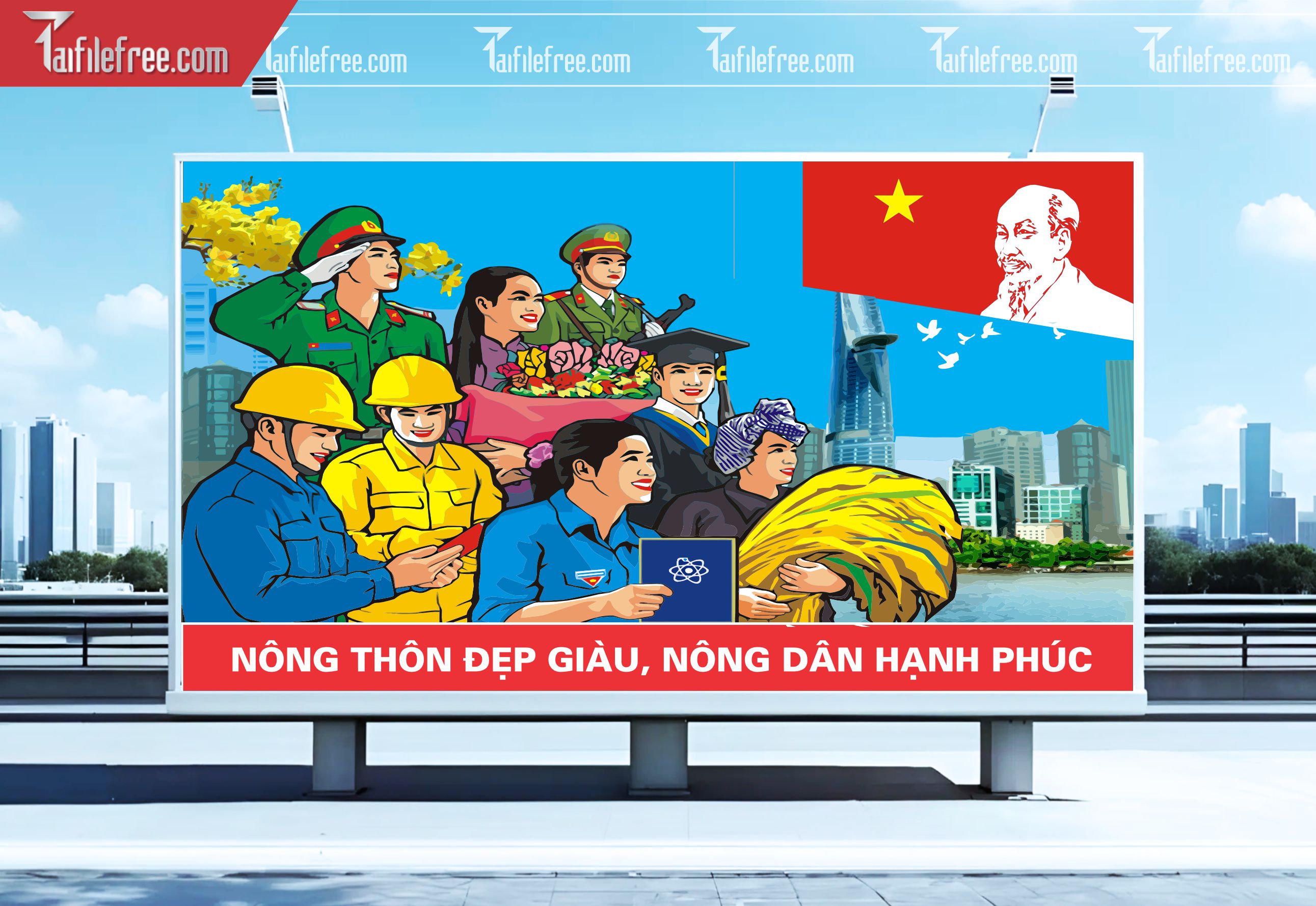 Pano Cổ Động Nông Thôn Mới TDM09