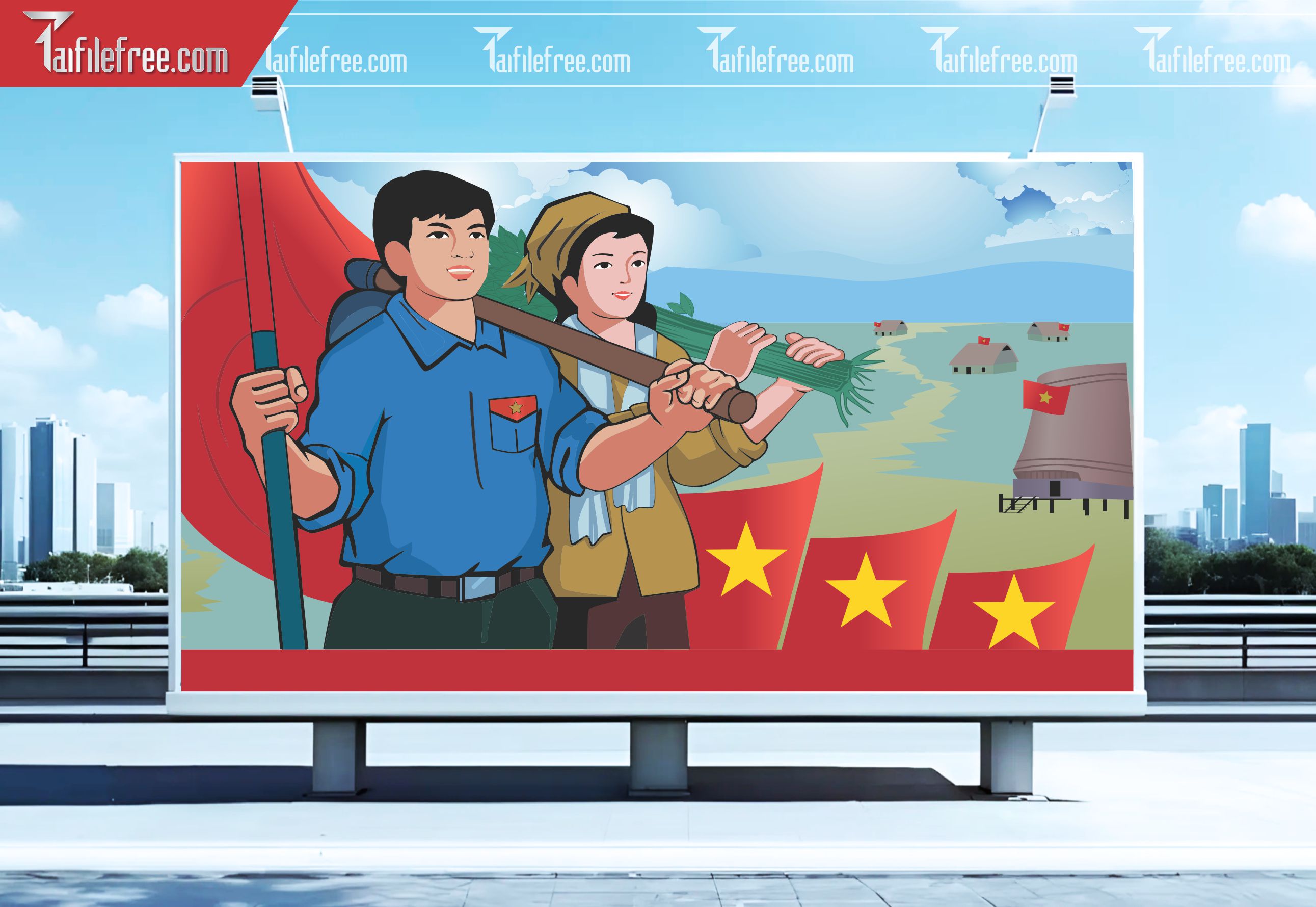 Pano Cổ Động Nông Thôn Mới TDM10