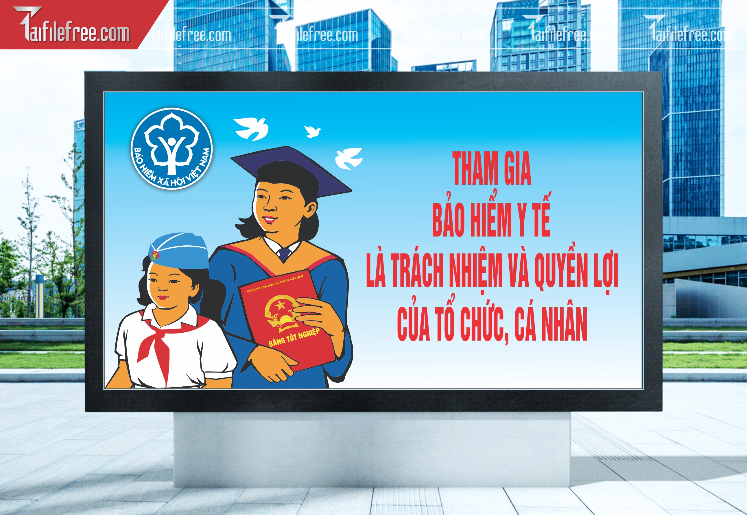 Baner Tuyên Truyền Bảo Hiểm Y Tế, Bảo Hiểm Xã Hội_TGD06