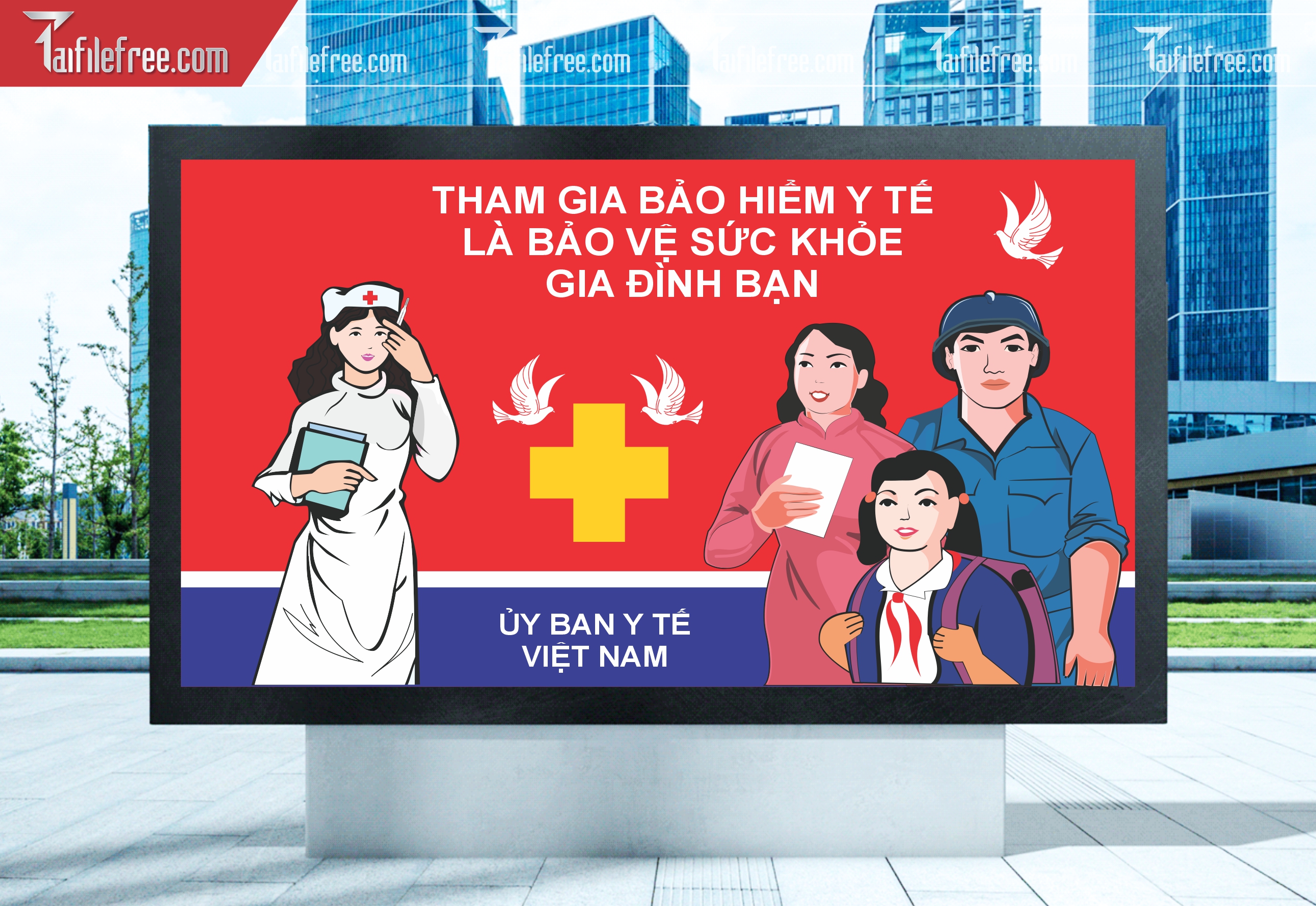 Baner Tuyên Truyền Bảo Hiểm Y Tế, Bảo Hiểm Xã Hội_TGD07