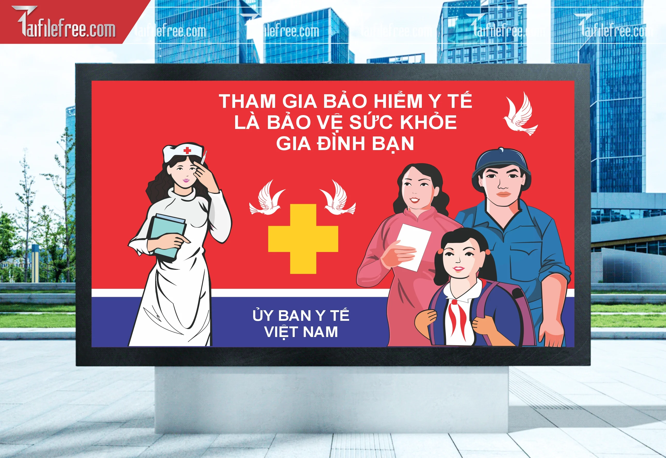 Baner Tuyên Truyền Bảo Hiểm Y Tế, Bảo Hiểm Xã Hội_TGD07