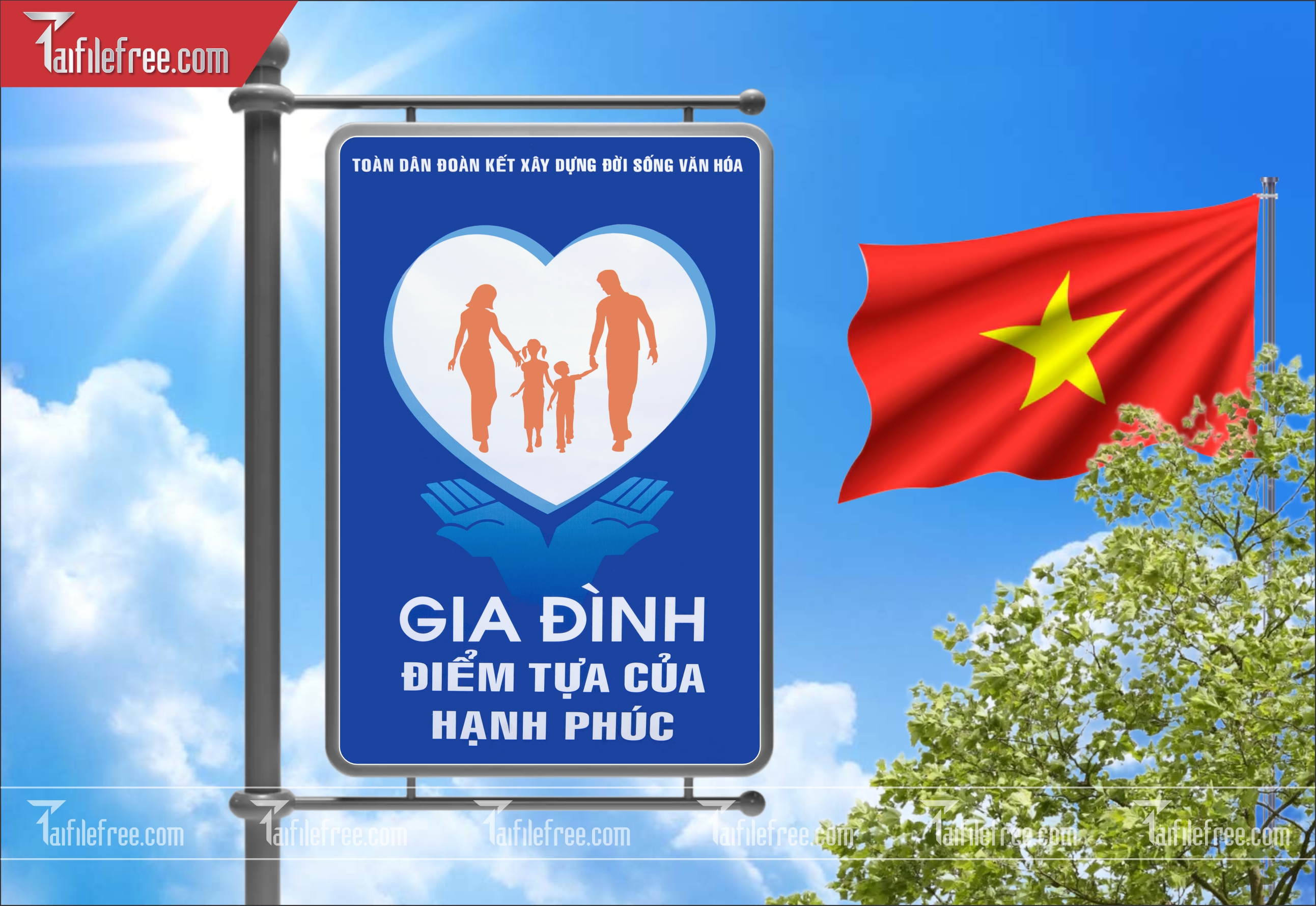Baner Tuyên Truyền Ngày Gia Đình Việt Nam, Dân Số Kế Hoạch Hóa Gia Đình_TGD11