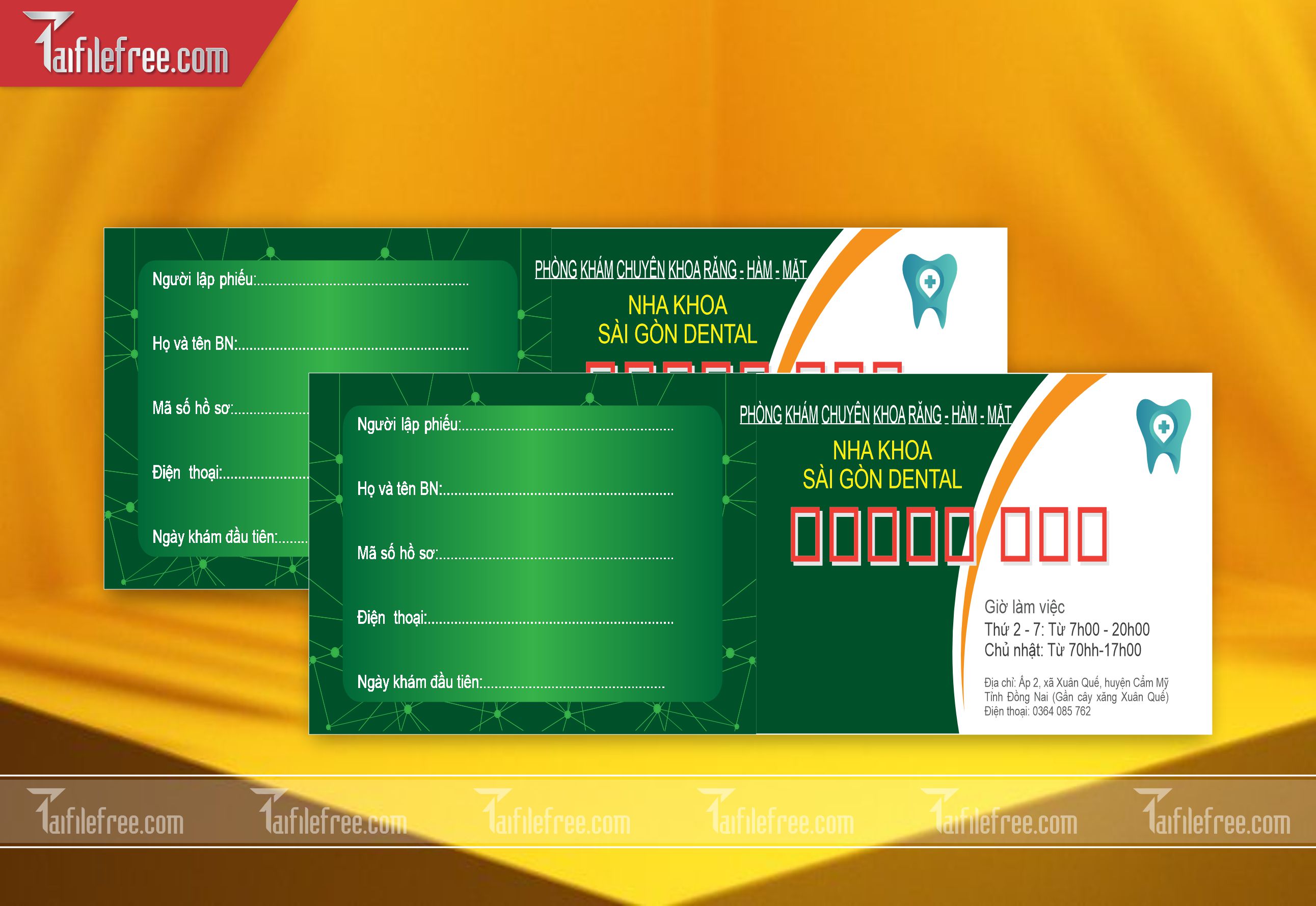 Mẫu Gift Voucher - Quà tặng, Thẻ Giảm Giá, Voucher Nha Khoa TGG04