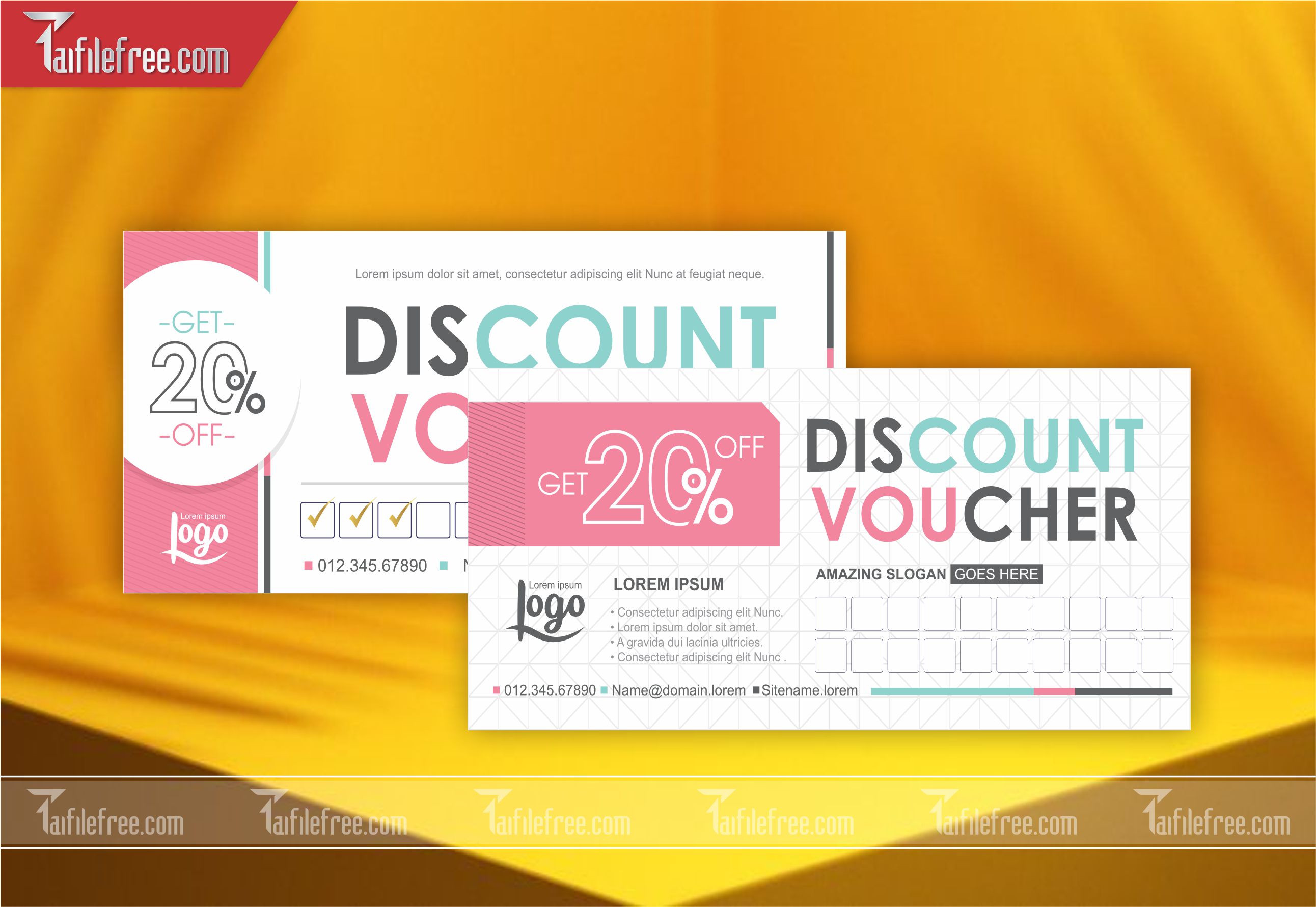 Mẫu Gift Voucher - Quà tặng, Thẻ Giảm Giá, Voucher TGG05