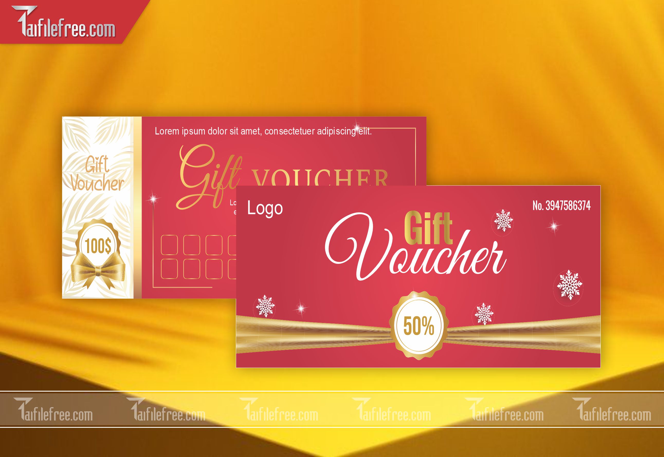 Mẫu Gift Voucher - Quà tặng, Thẻ Giảm Giá, Voucher TGG06