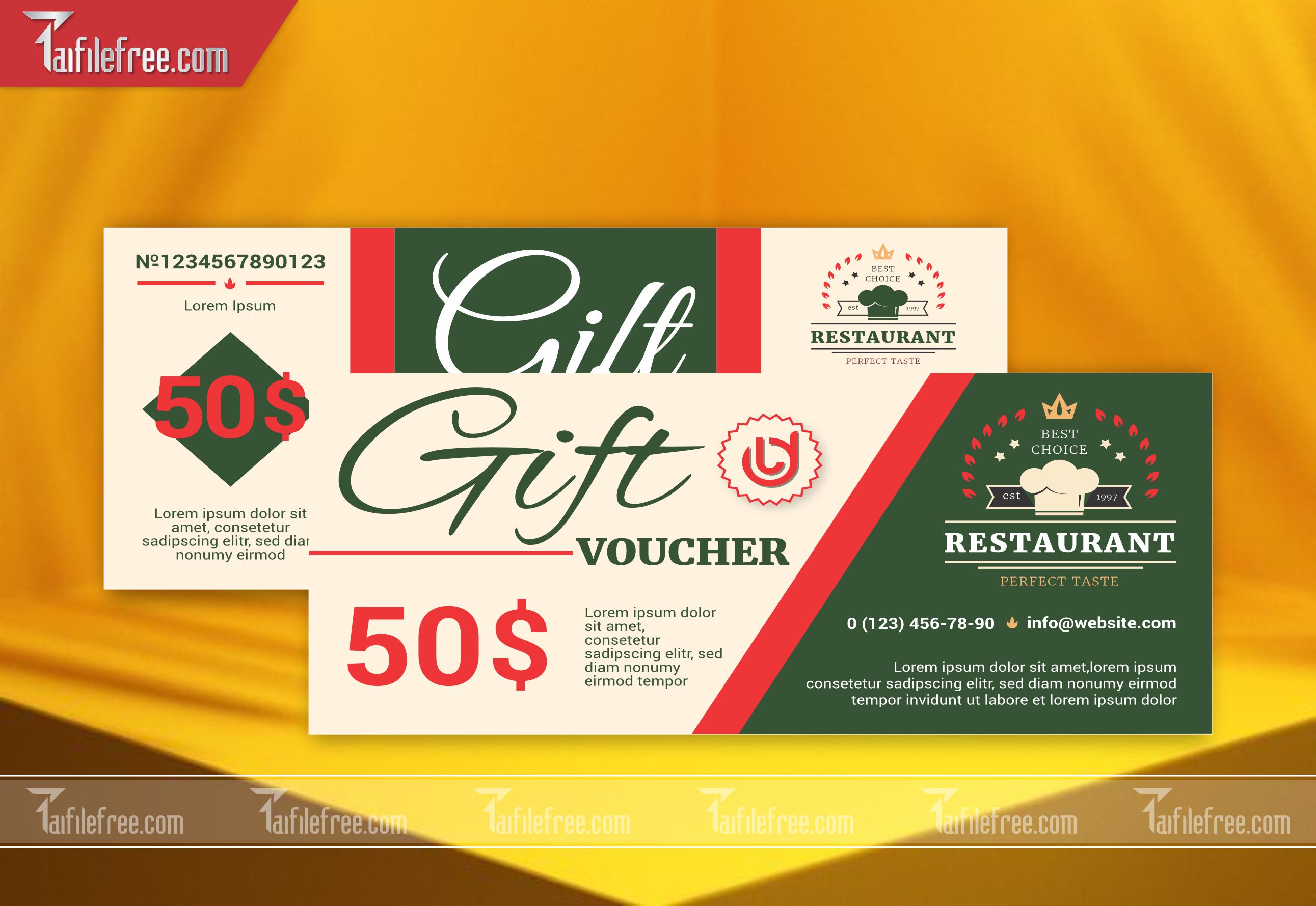 Mẫu Gift Voucher - Quà tặng, Thẻ Giảm Giá, Voucher  TGG10