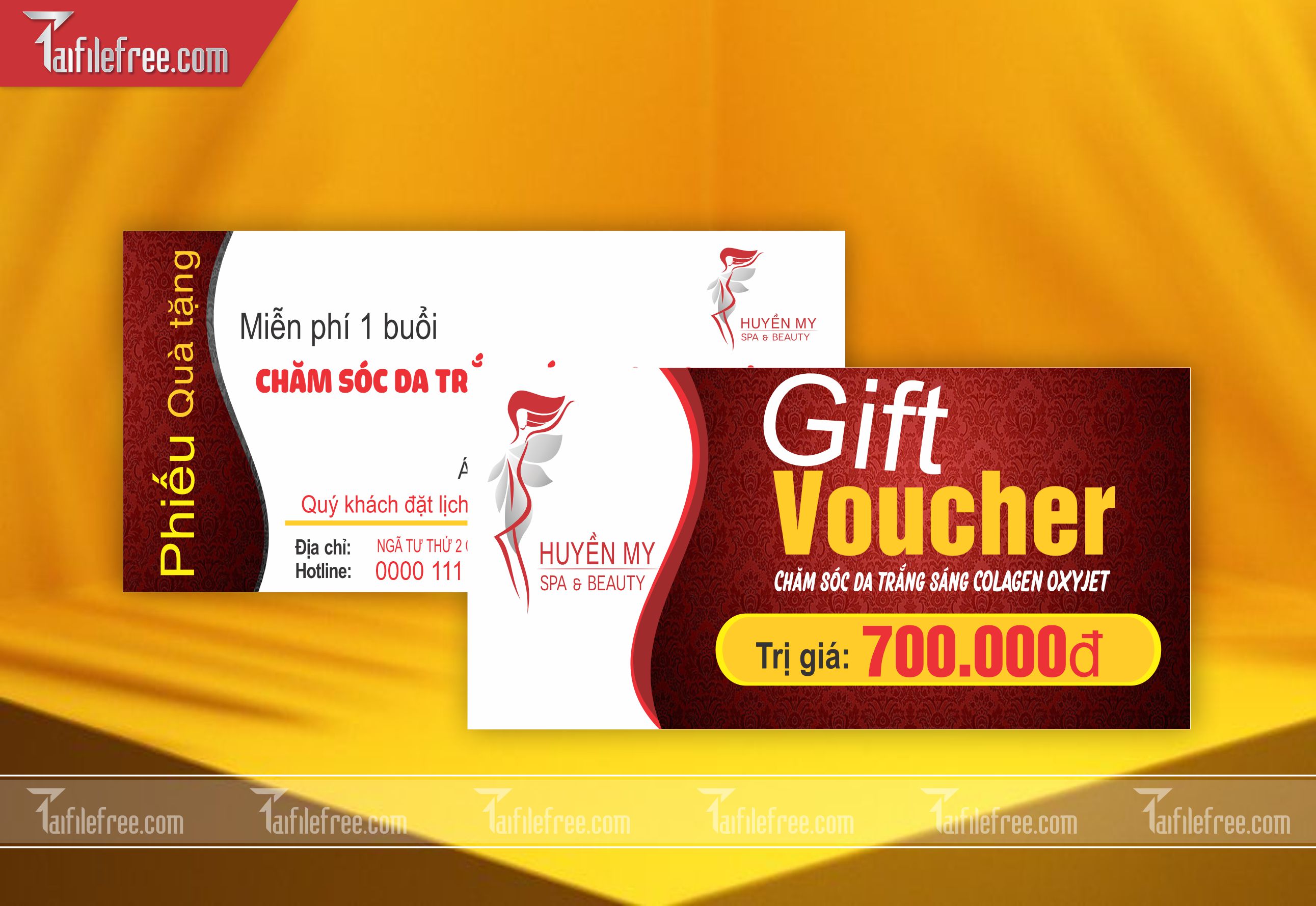 Mẫu Gift Voucher - Quà tặng, Thẻ Giảm Giá, Voucher  TGG11