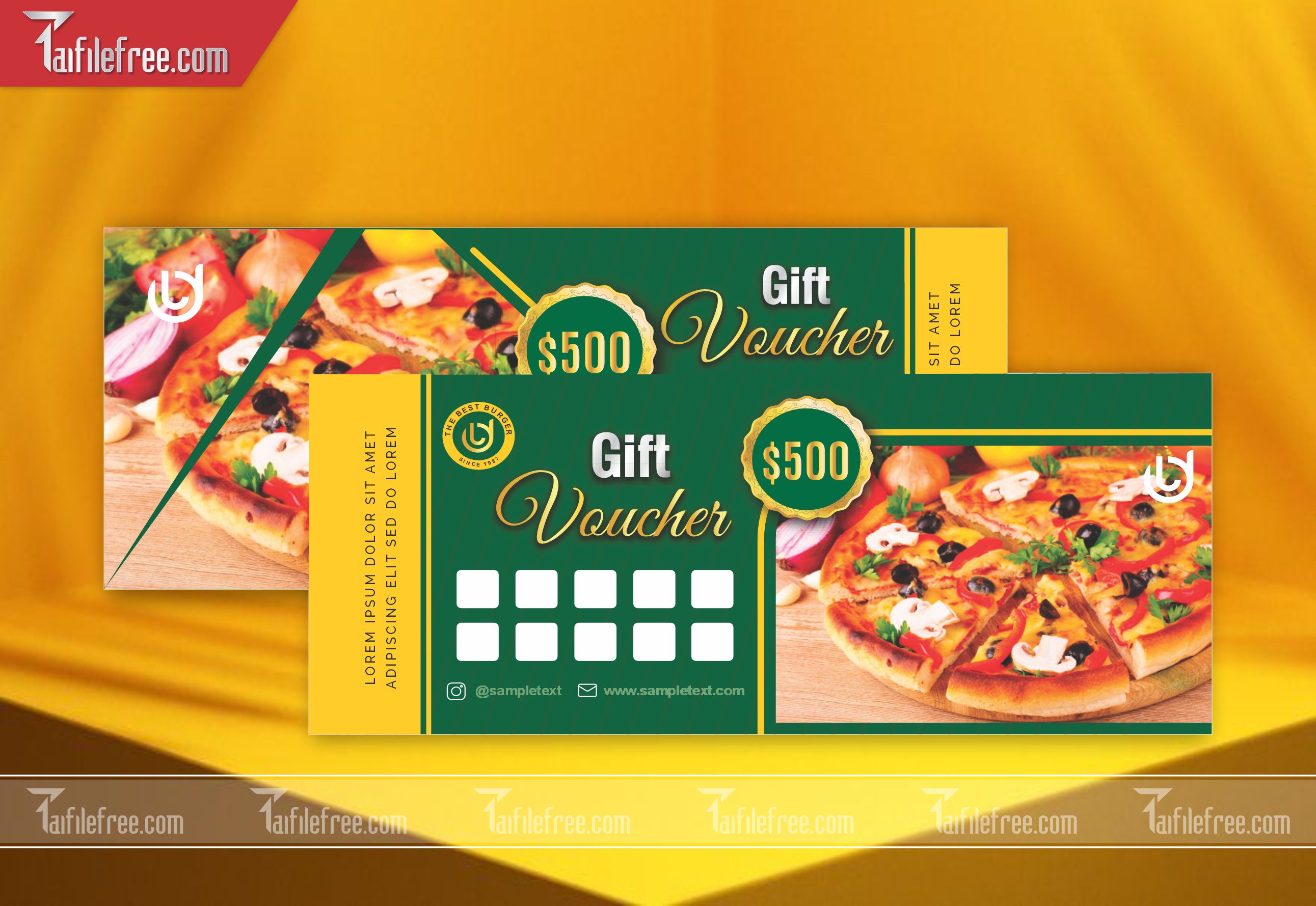 Mẫu Gift Voucher - Quà tặng, Thẻ Giảm Giá TGG13