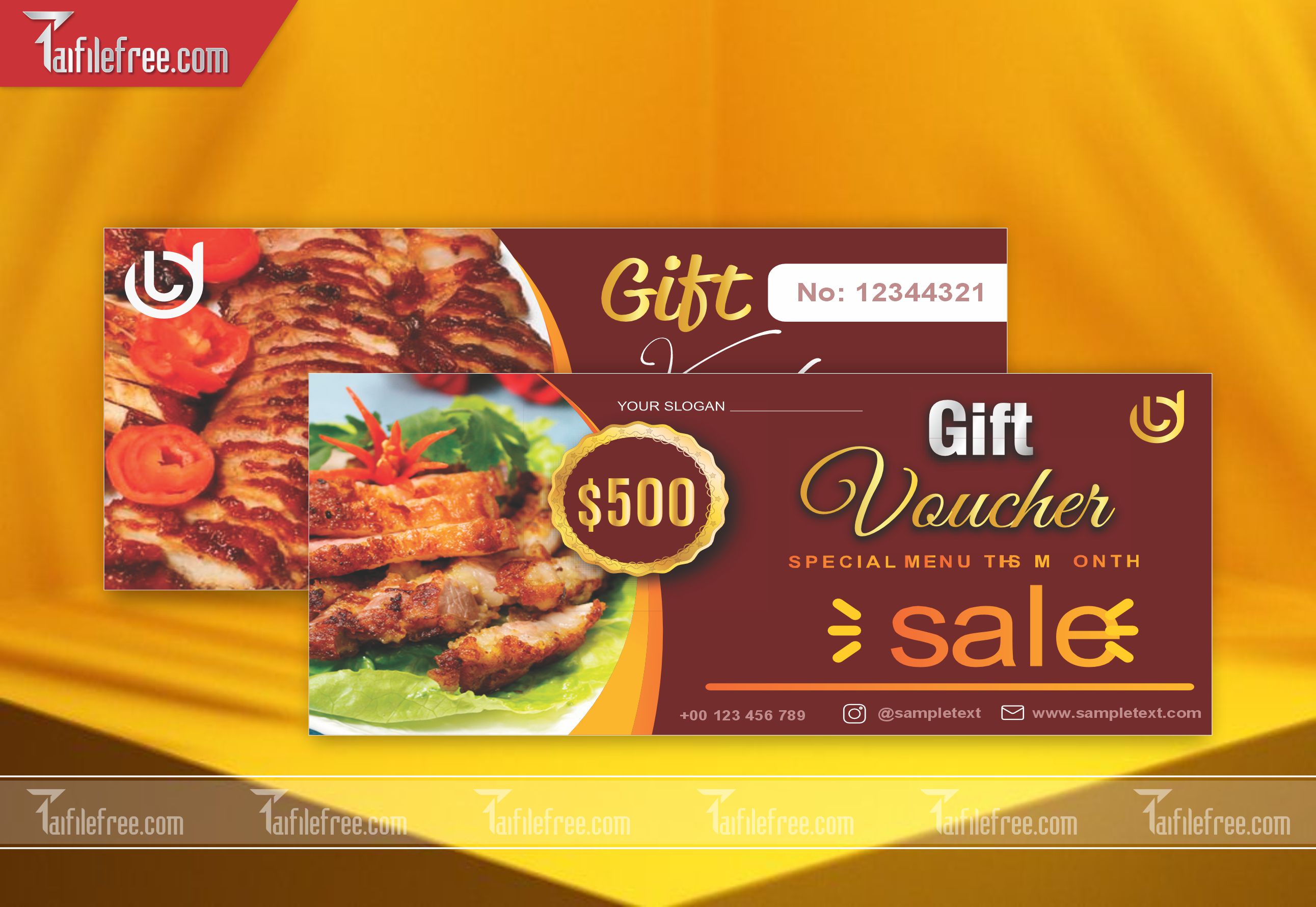 Mẫu Gift Voucher - Quà tặng, Thẻ Giảm Giá, Voucher  TGG14