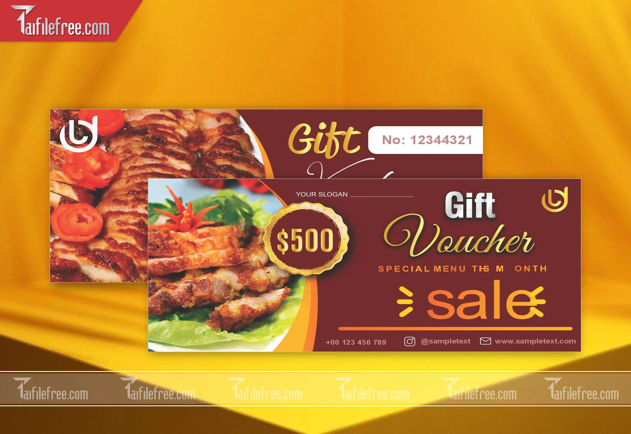Mẫu Gift Voucher - Quà tặng, Thẻ Giảm Giá, Voucher  TGG14