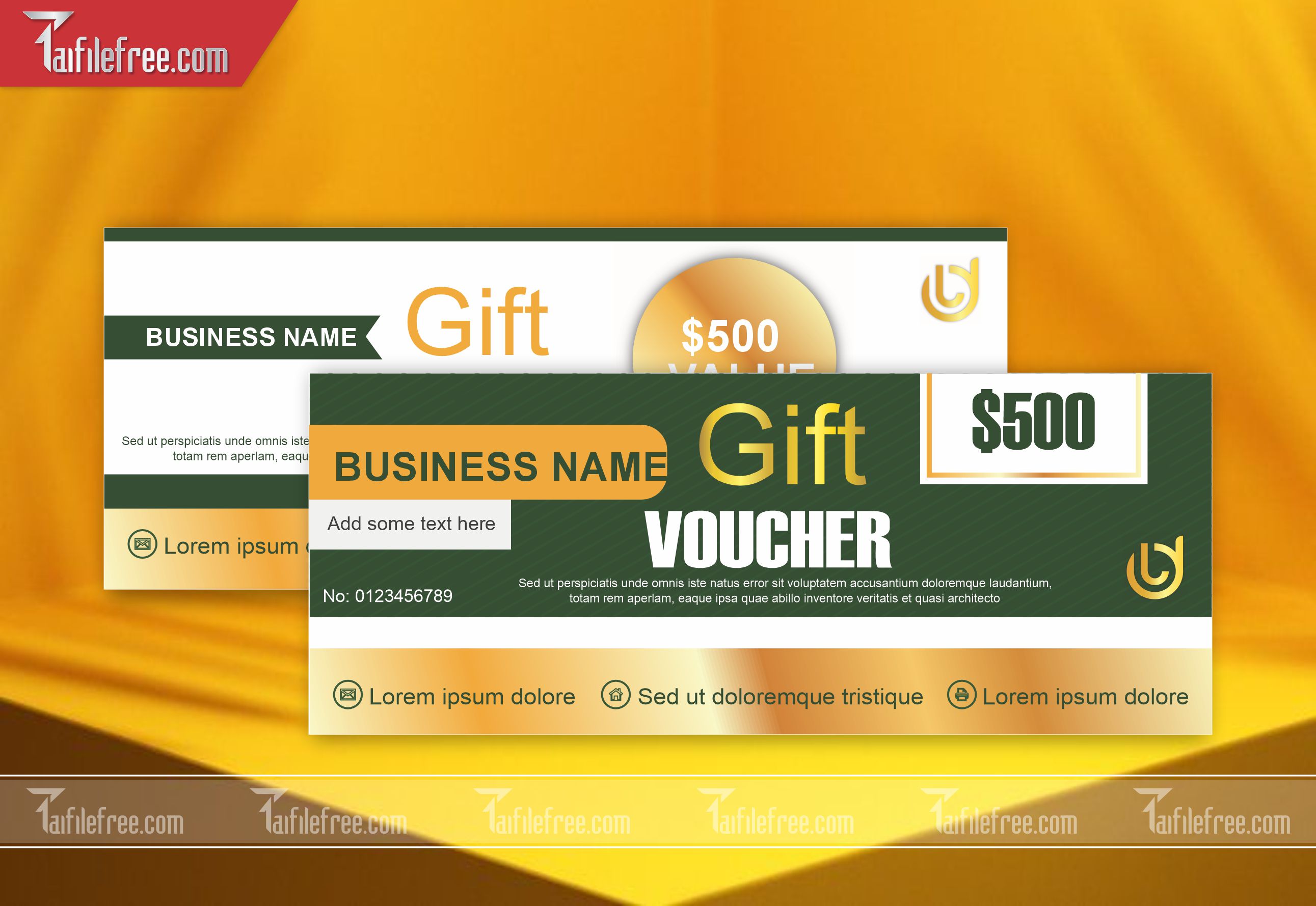Mẫu Gift Voucher - Quà tặng, Thẻ Giảm Giá, Voucher TGG16