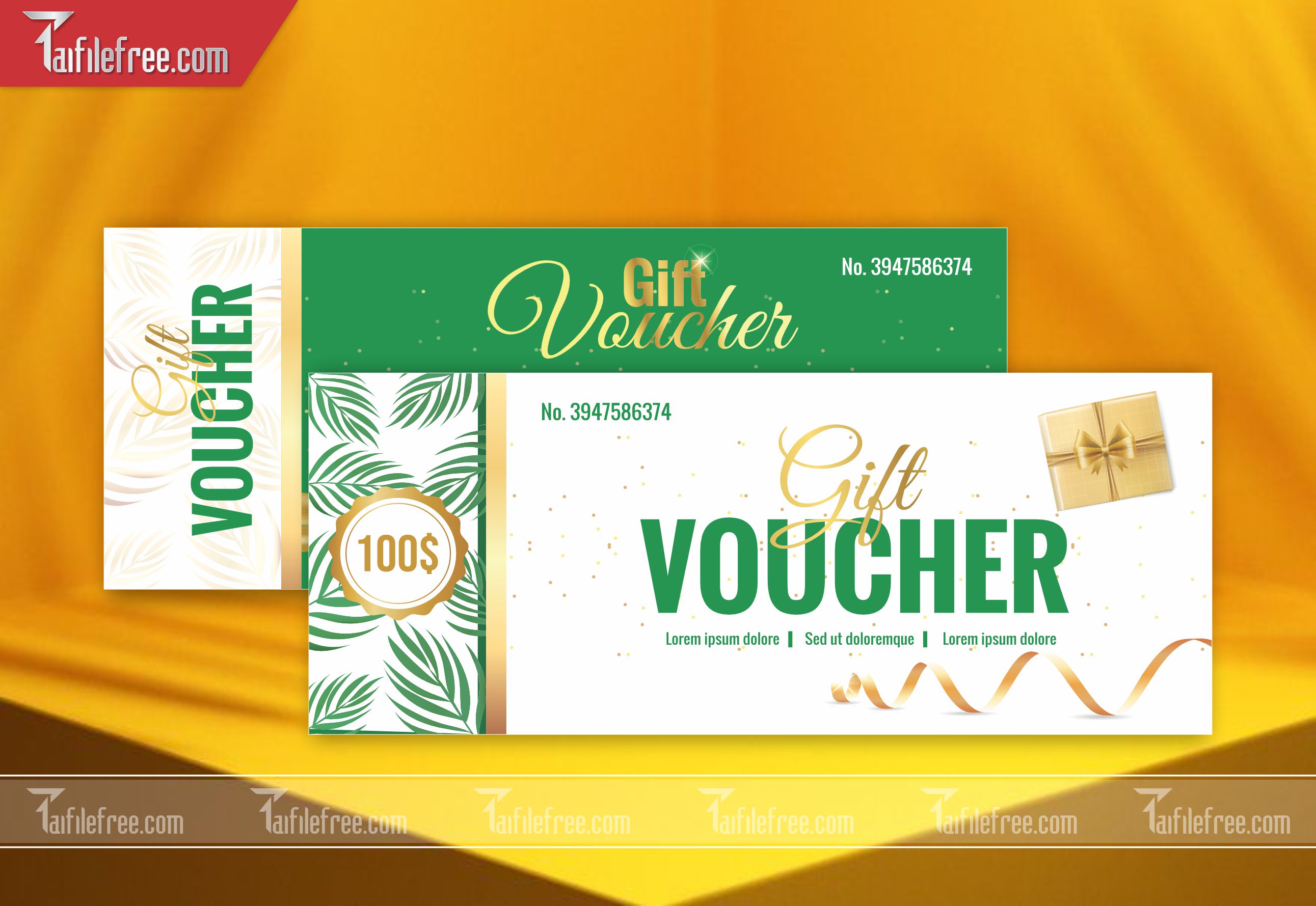 Mẫu Gift Voucher - Quà tặng, Thẻ Giảm Giá, Voucher Food TGG19