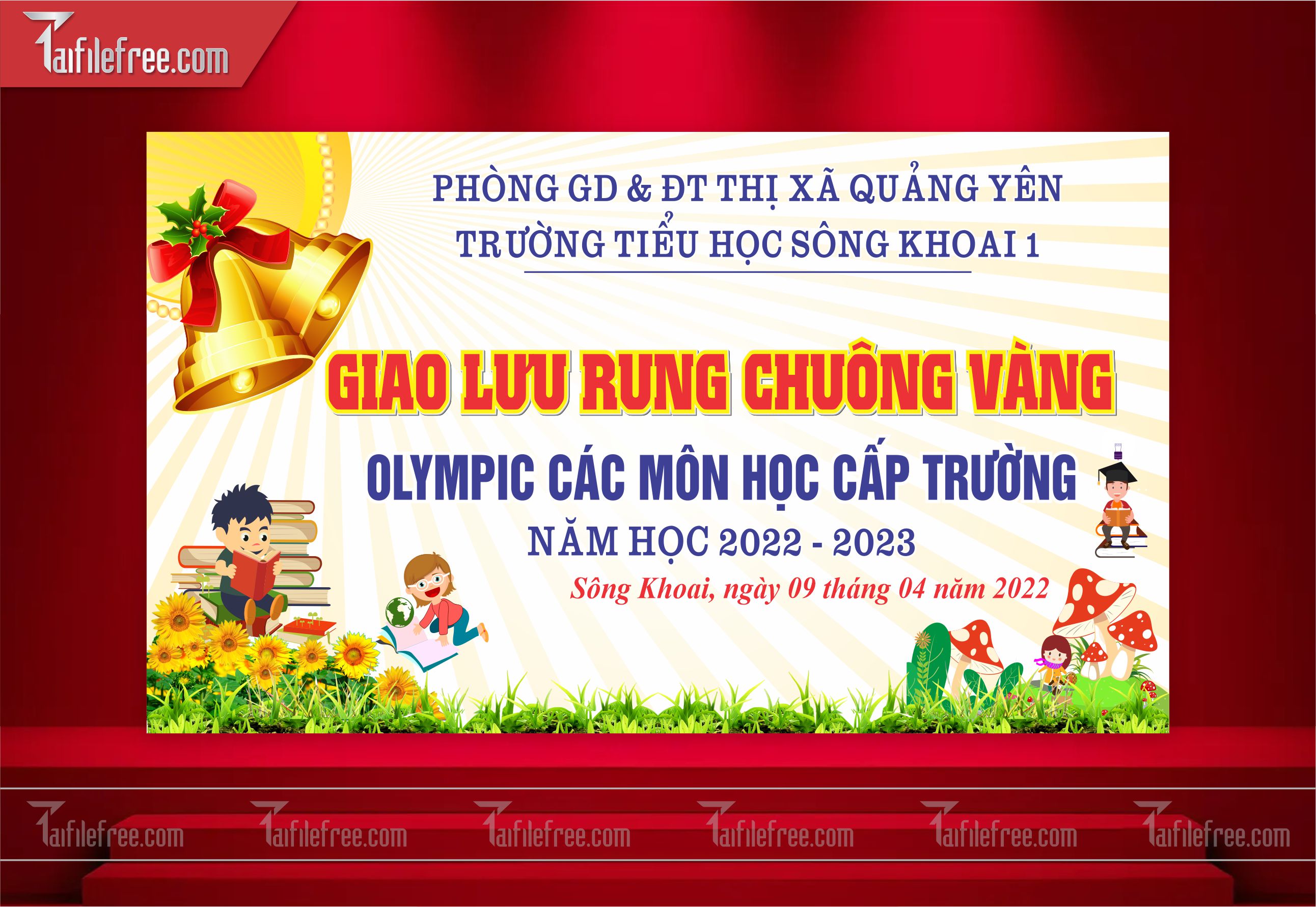 Background Phông Nền Tiểu Học Rung Chuông Vàng TH05