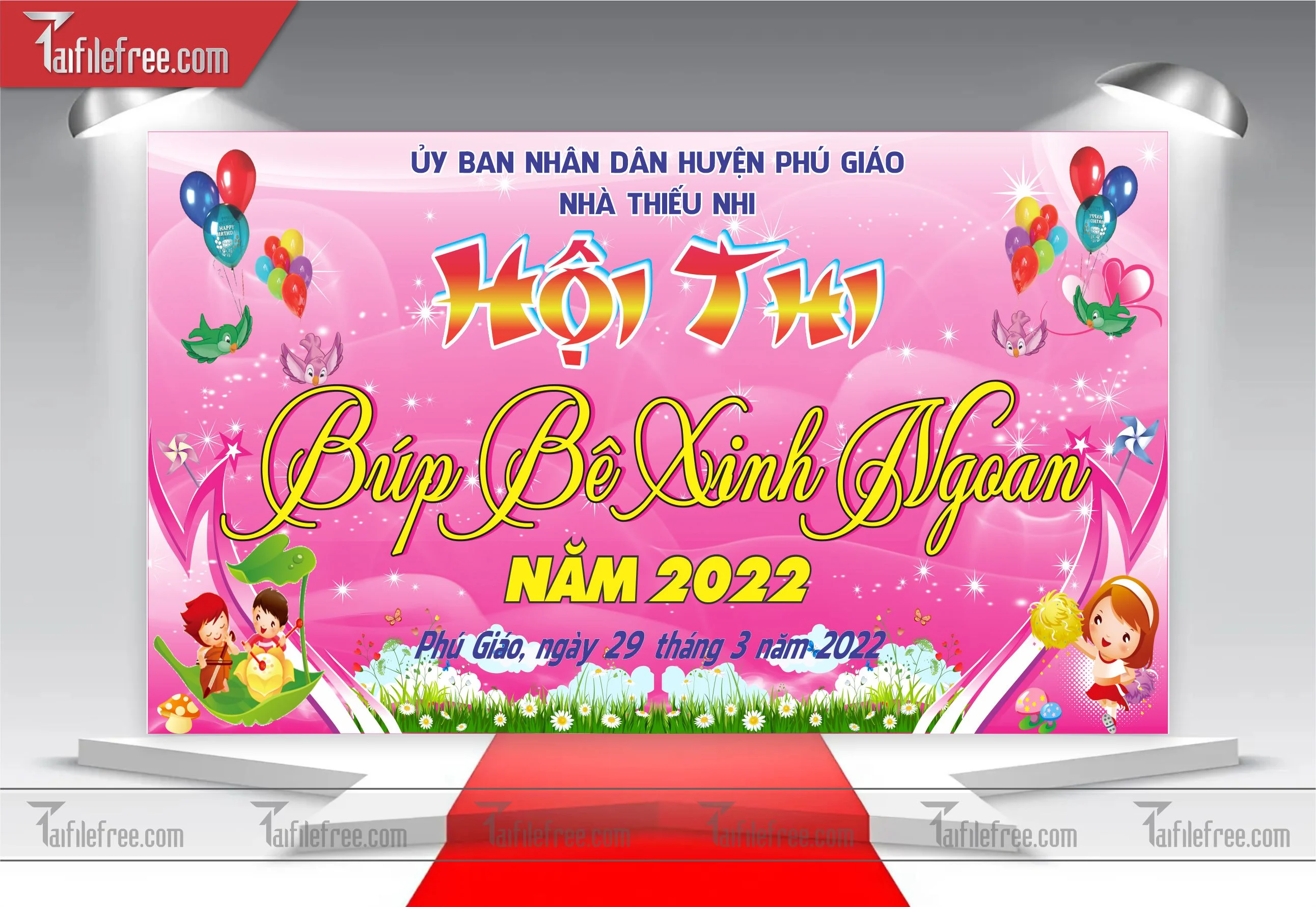 Background Tiểu Học, Hội Thi Búp Bê Xinh Ngoan TH13