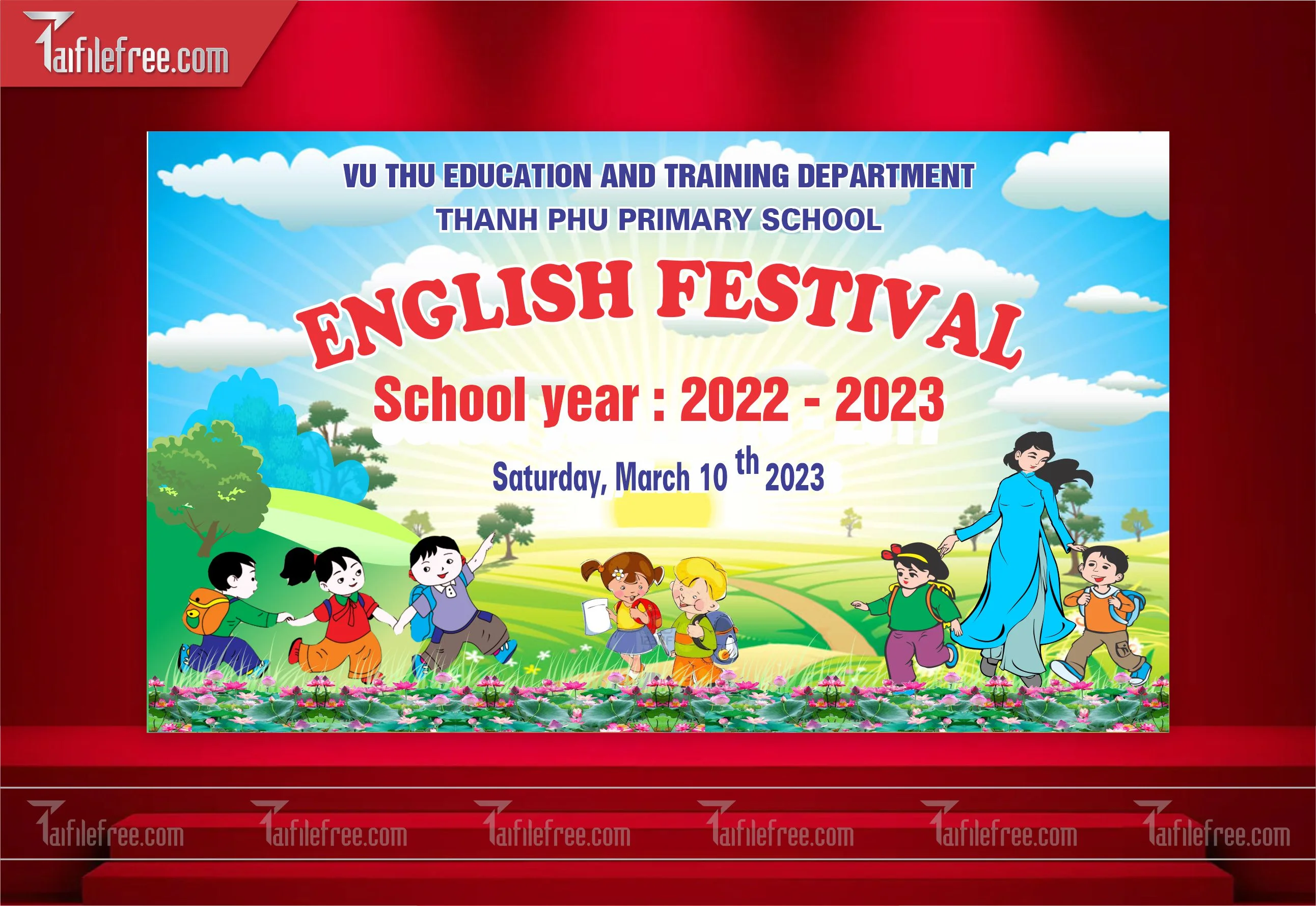 Background Tiểu Học Ngày Hội Tiếng Anh_TH16