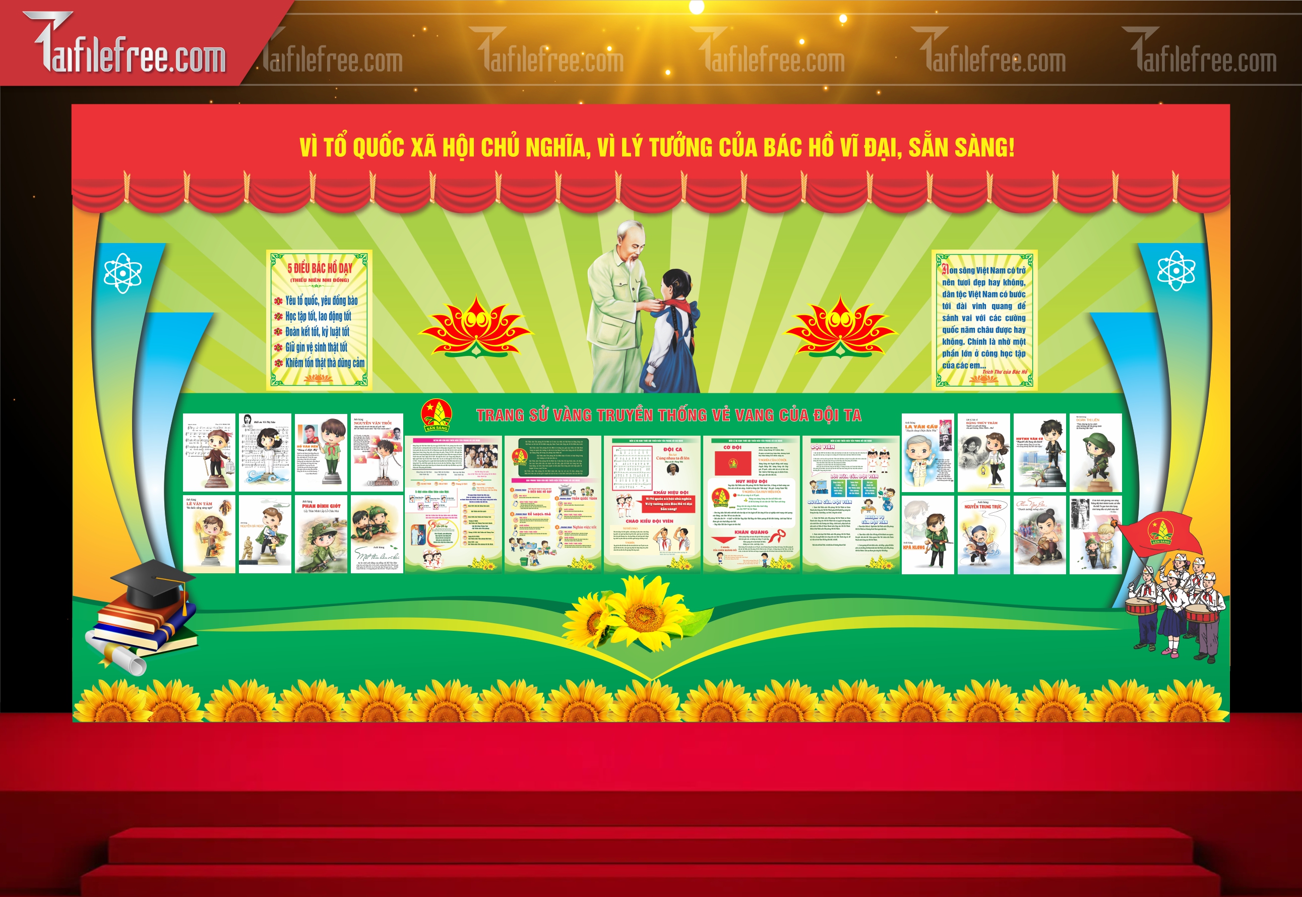 Maket Trang Trí Phòng Đội, Trường Học_TH32