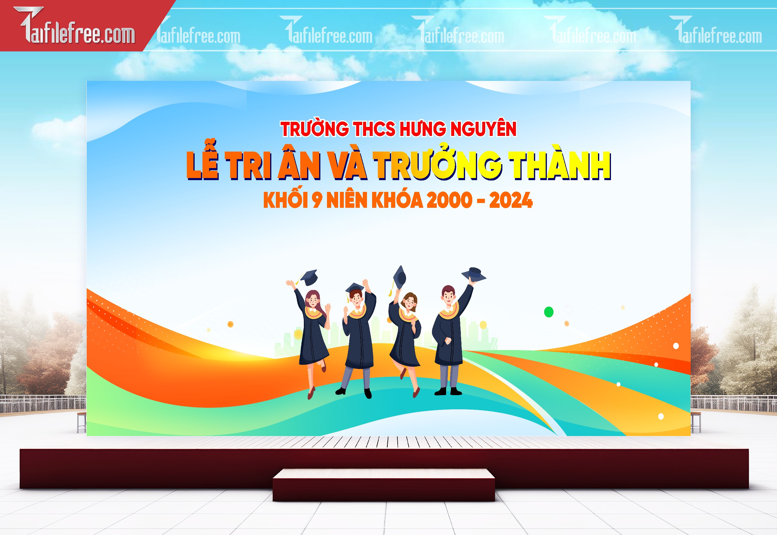 Background Lễ Tri Ân và Trưởng Thành TK39