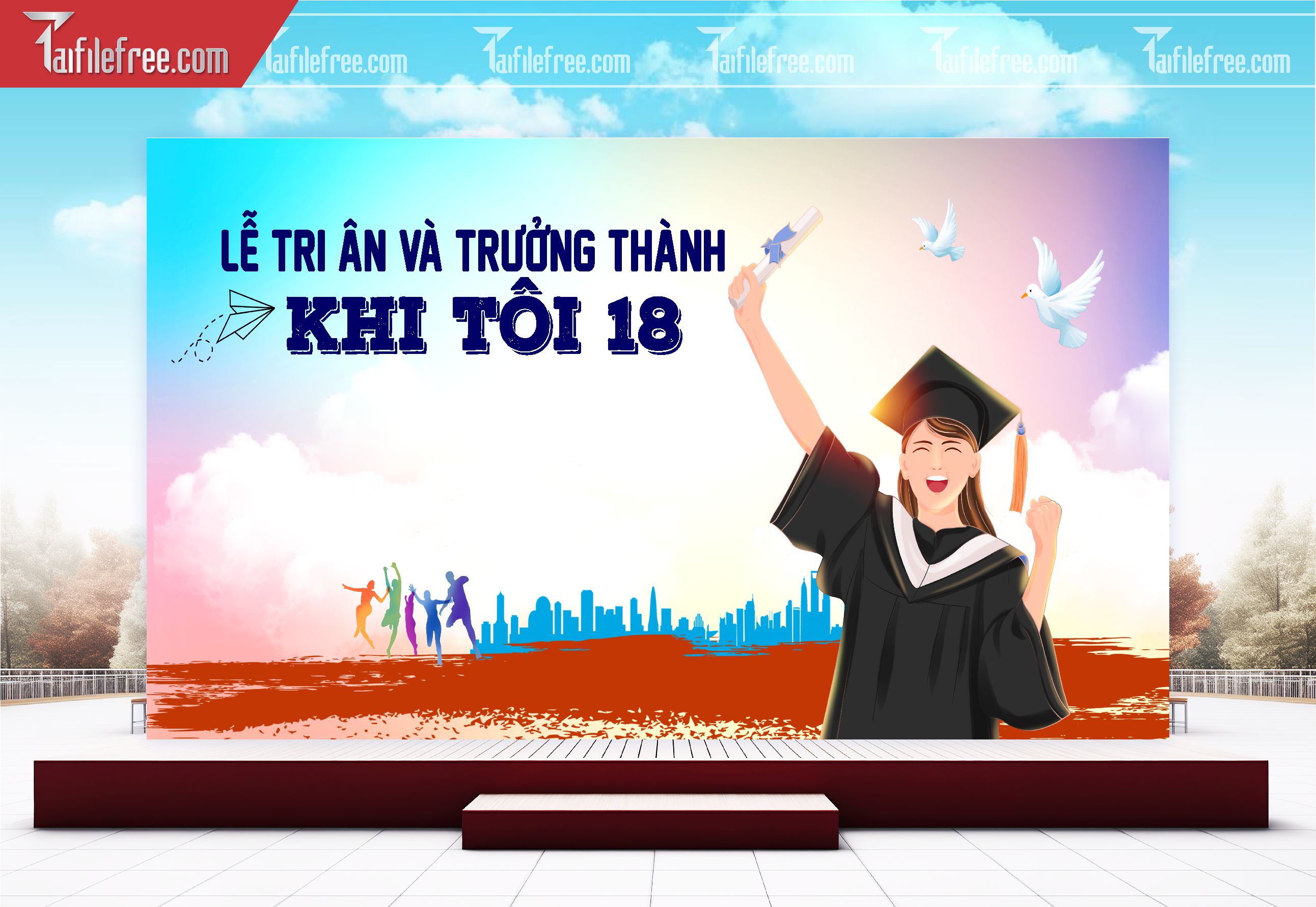 Background Lễ Tri Ân và Trưởng Thành TK60