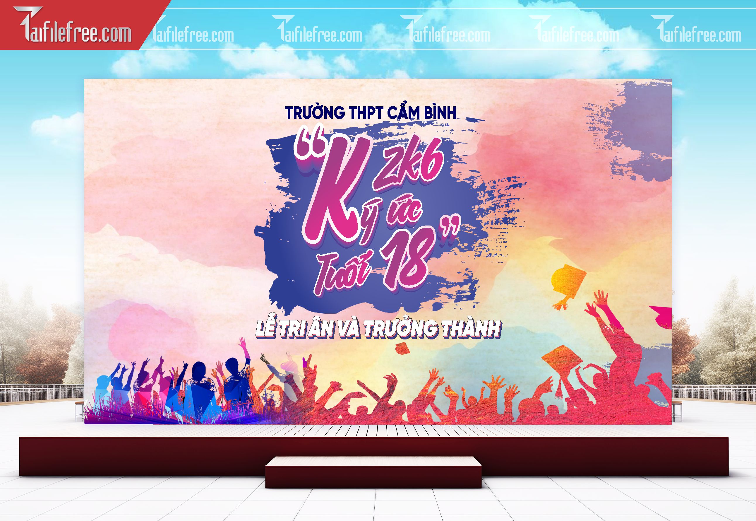 Background Lễ Tri Ân và Trưởng Thành TK62