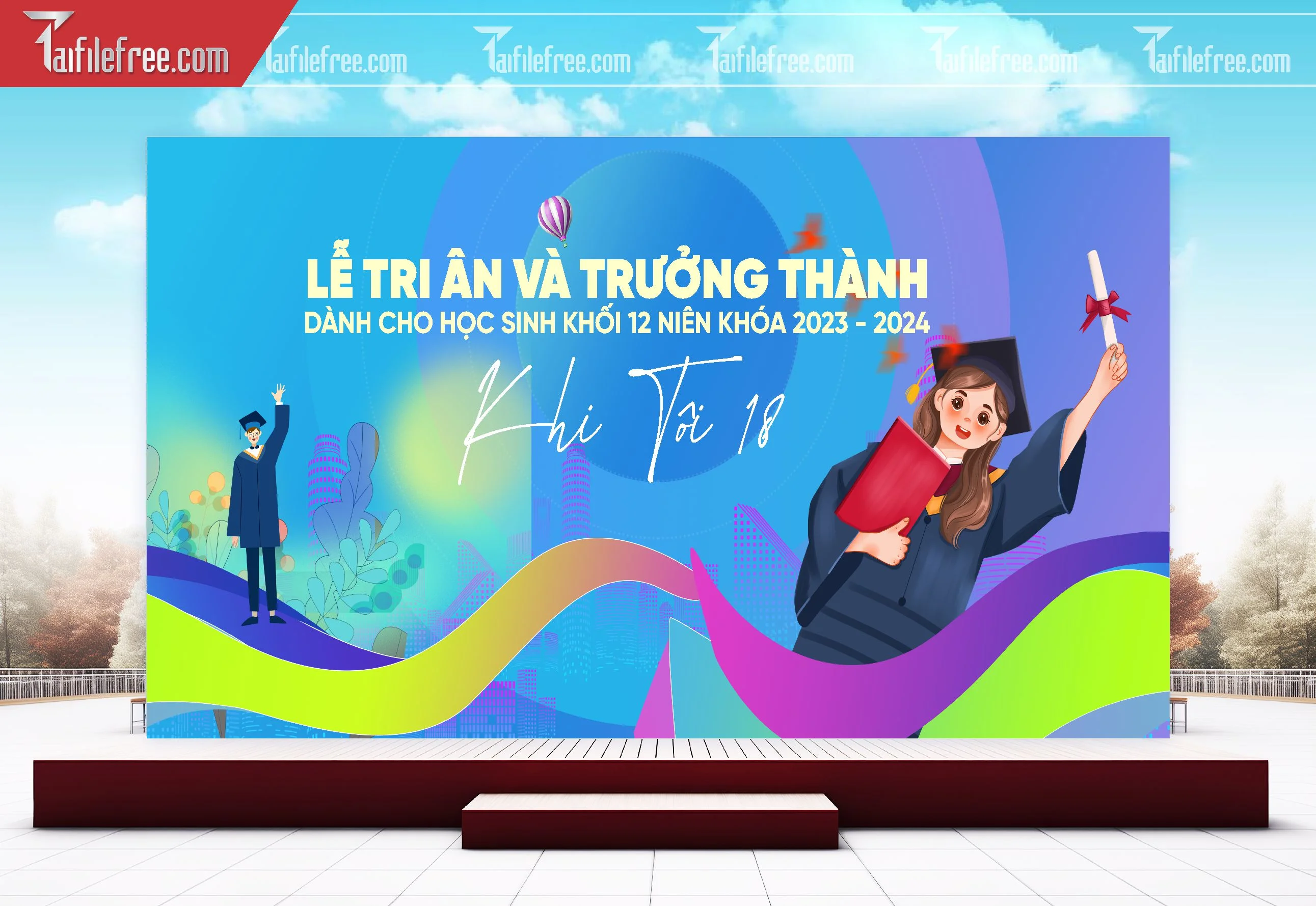 Background Lễ Tri Ân và Trưởng Thành TK64