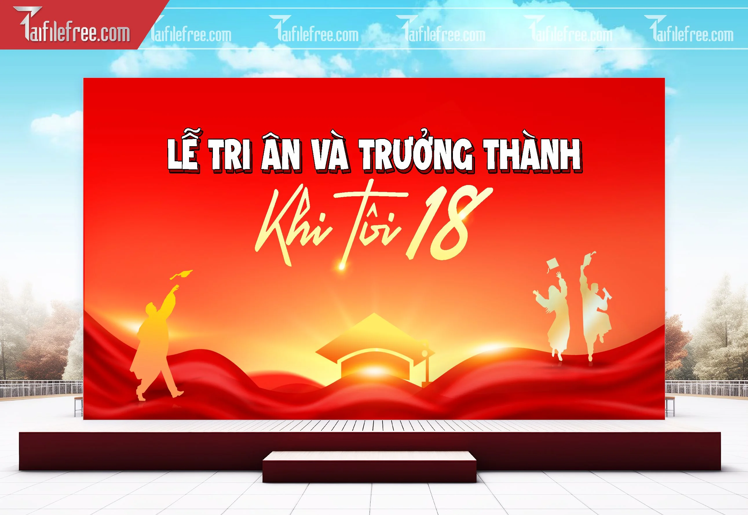 Background Lễ Tri Ân và Trưởng Thành TK66