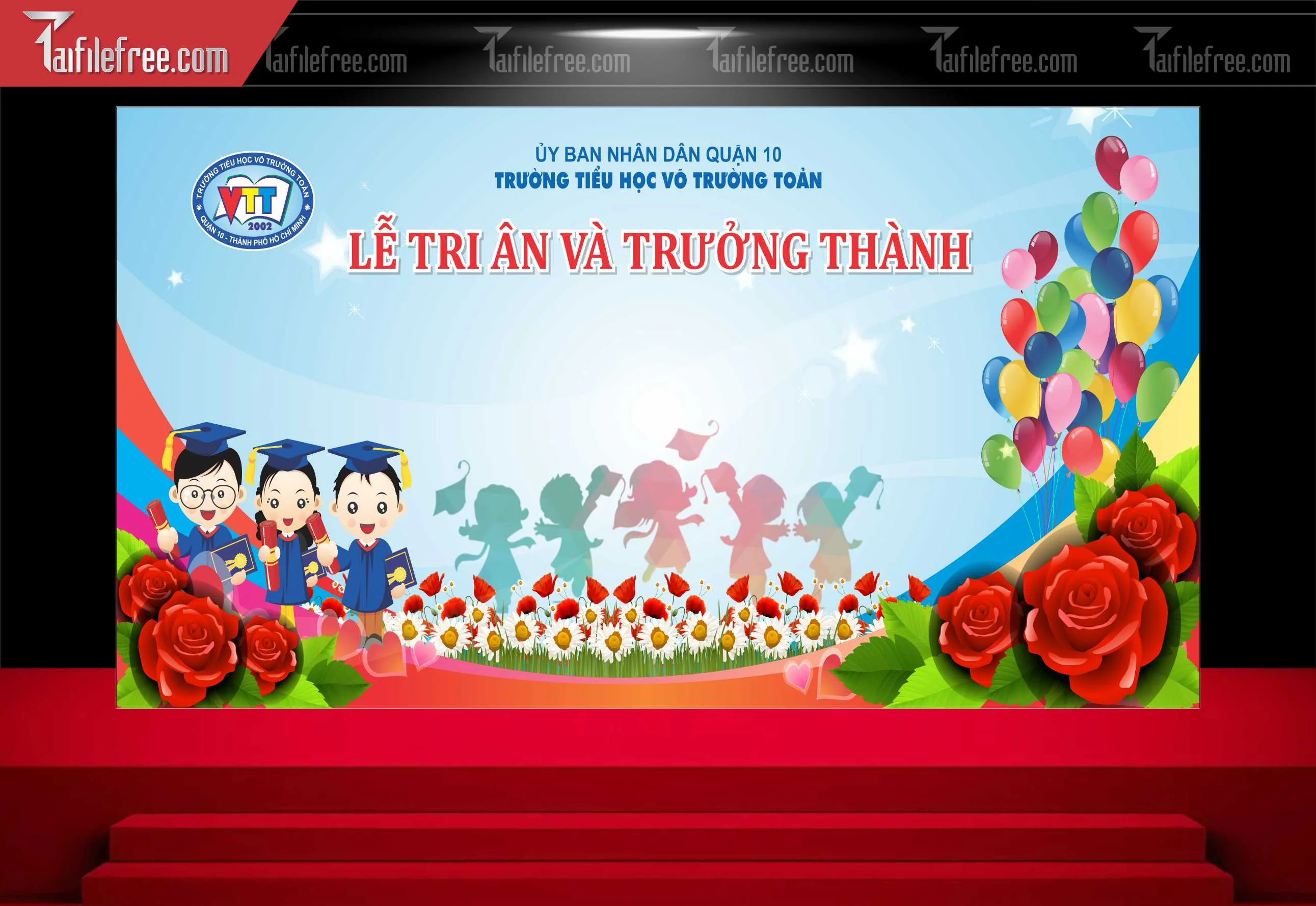 Background Lễ Tri Ân và Trưởng Thành TK80