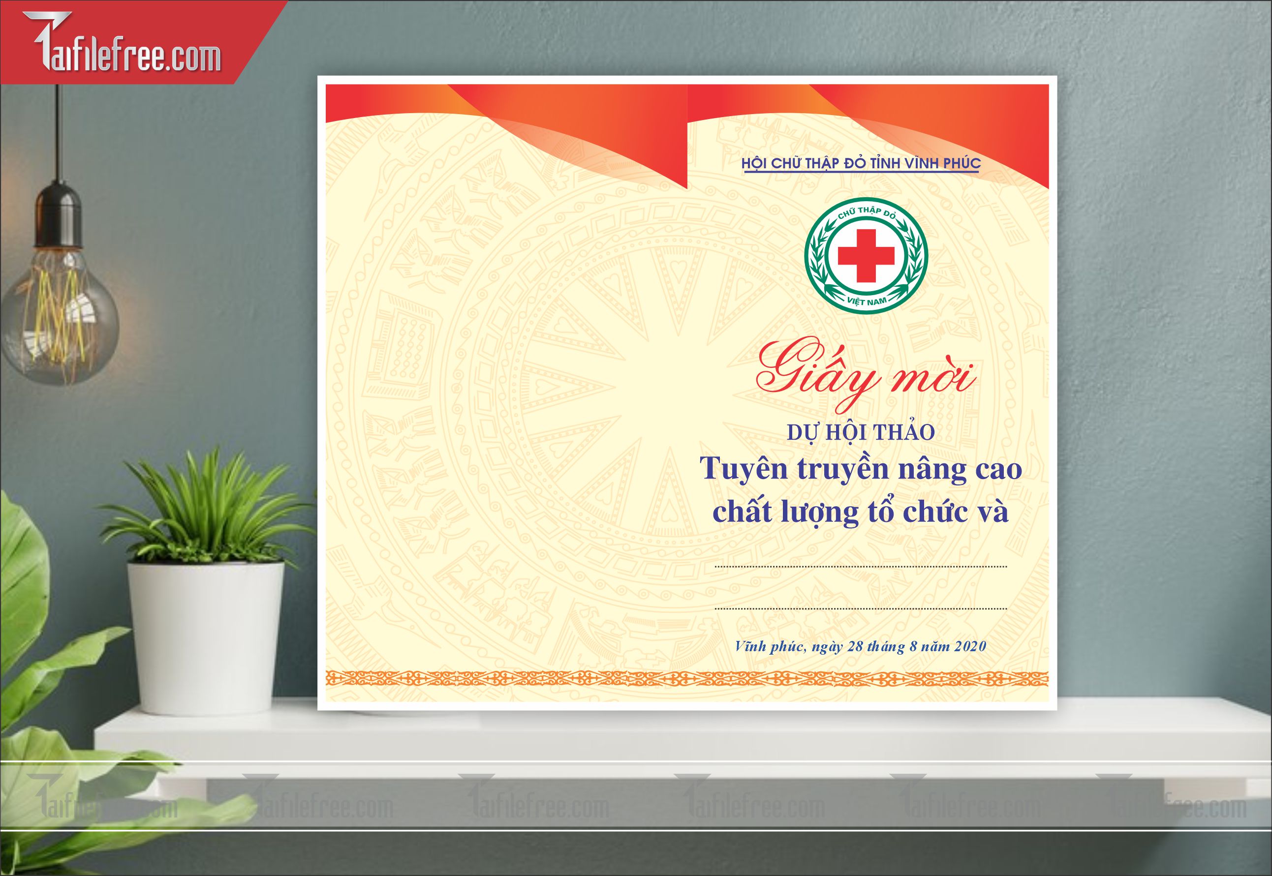 File Thiết Kế Thư Mời Họp Khối Cơ Quan, Nhà Nước_TM07