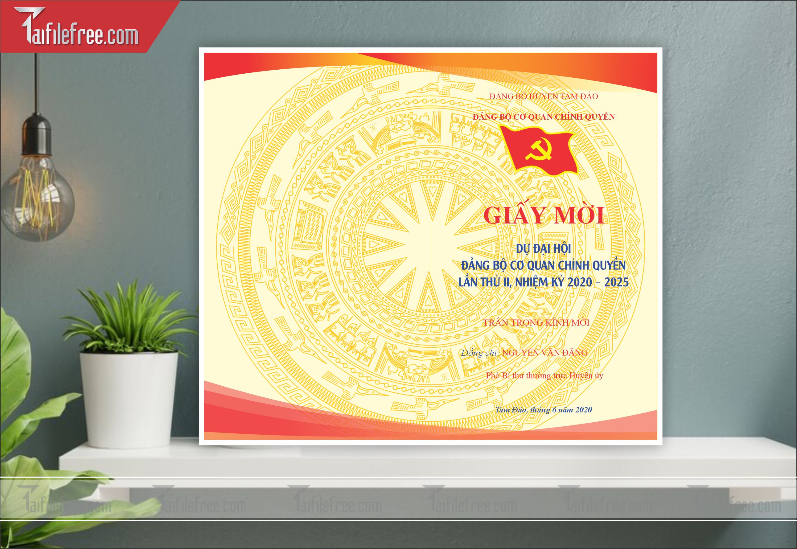 File Thiết Kế Thư Mời Họp Khối Cơ Quan, Nhà Nước_TM09