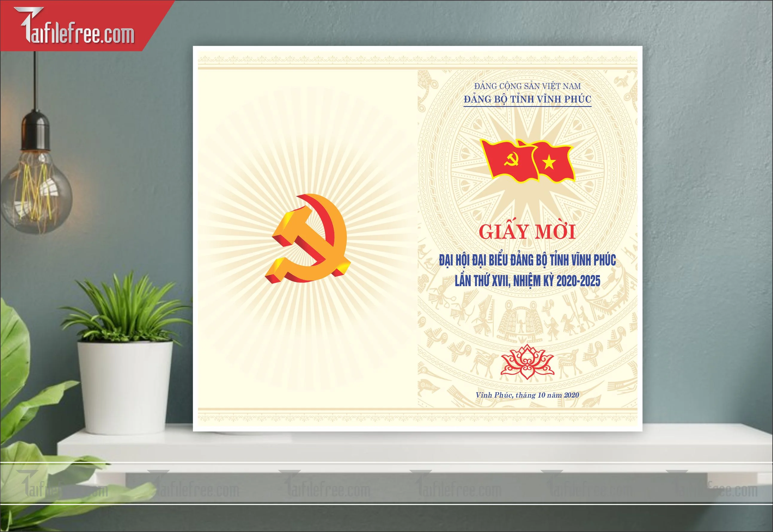 File Thiết Kế Thư Mời Họp Khối Cơ Quan, Nhà Nước_TM10