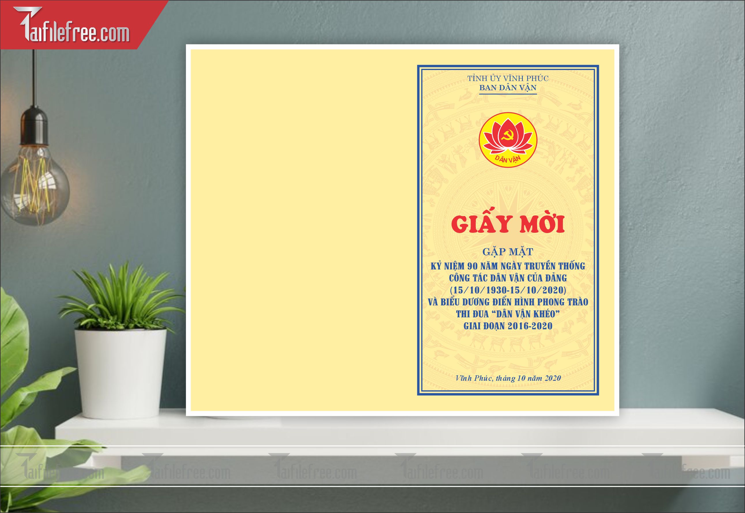 File Thiết Kế Thư Mời Họp Khối Cơ Quan, Nhà Nước_TM12