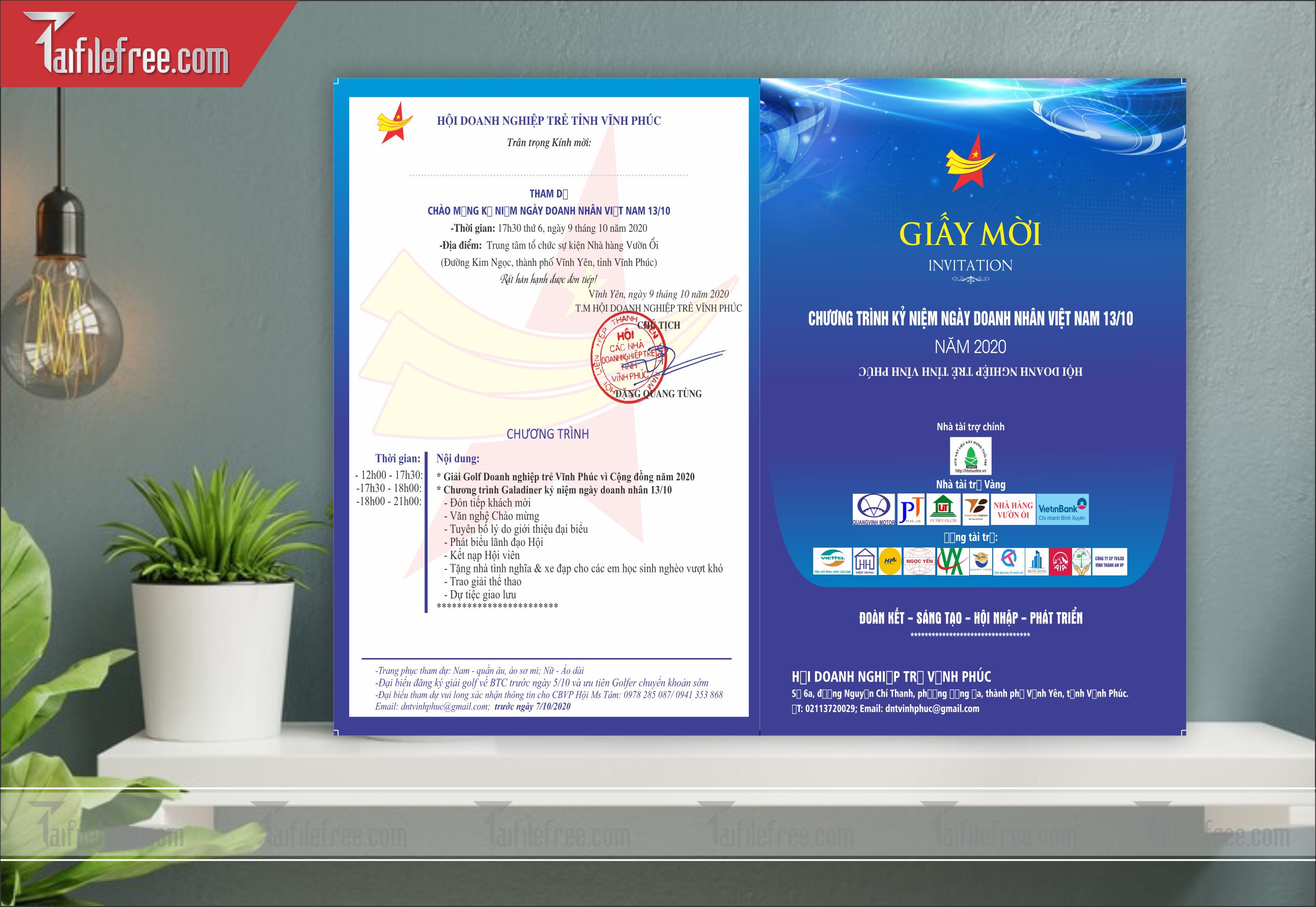 File Thiết Kế Thư Mời Họp Khối Cơ Quan, Nhà Nước_TM15