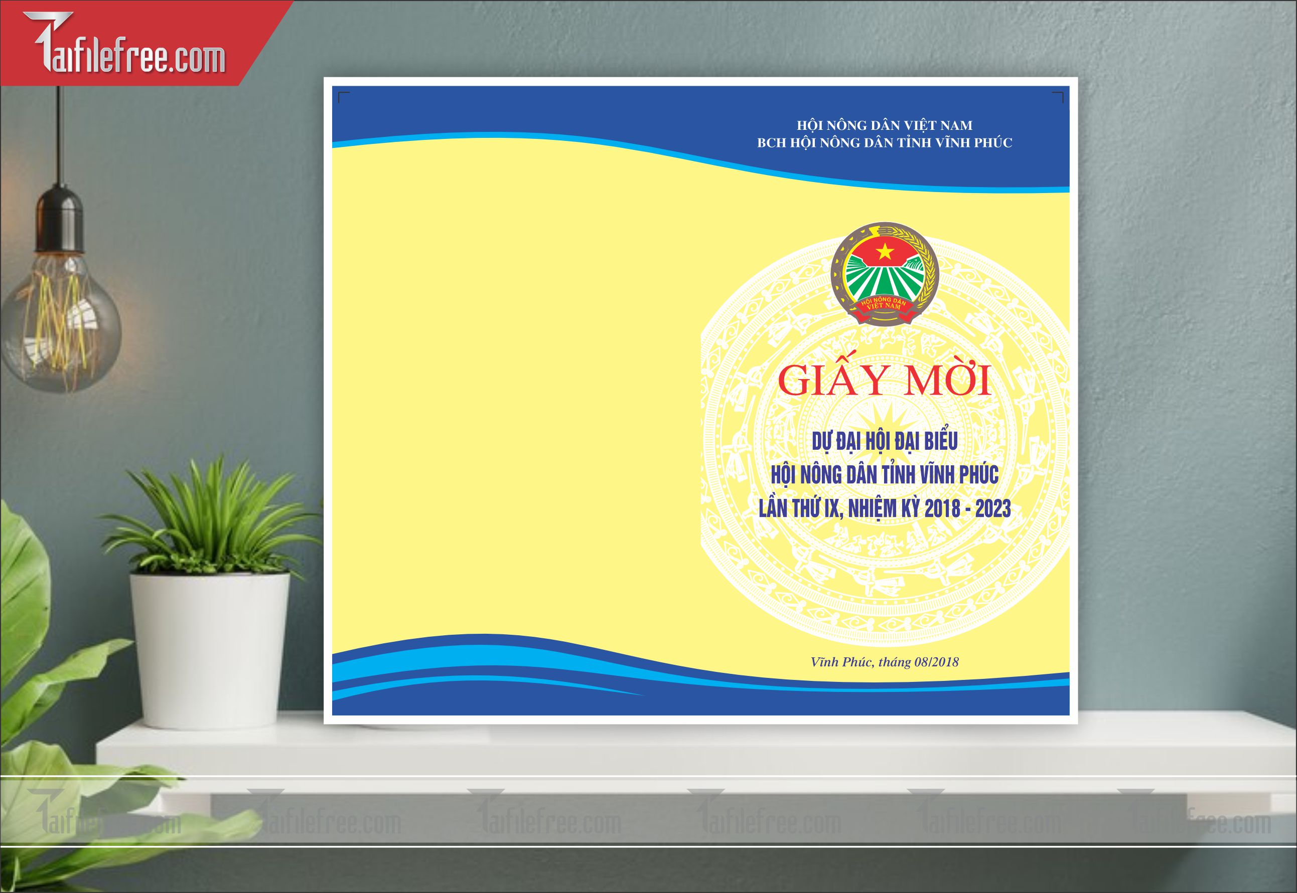 File Thiết Kế Thư Mời Họp Khối Cơ Quan, Nhà Nước_TM16
