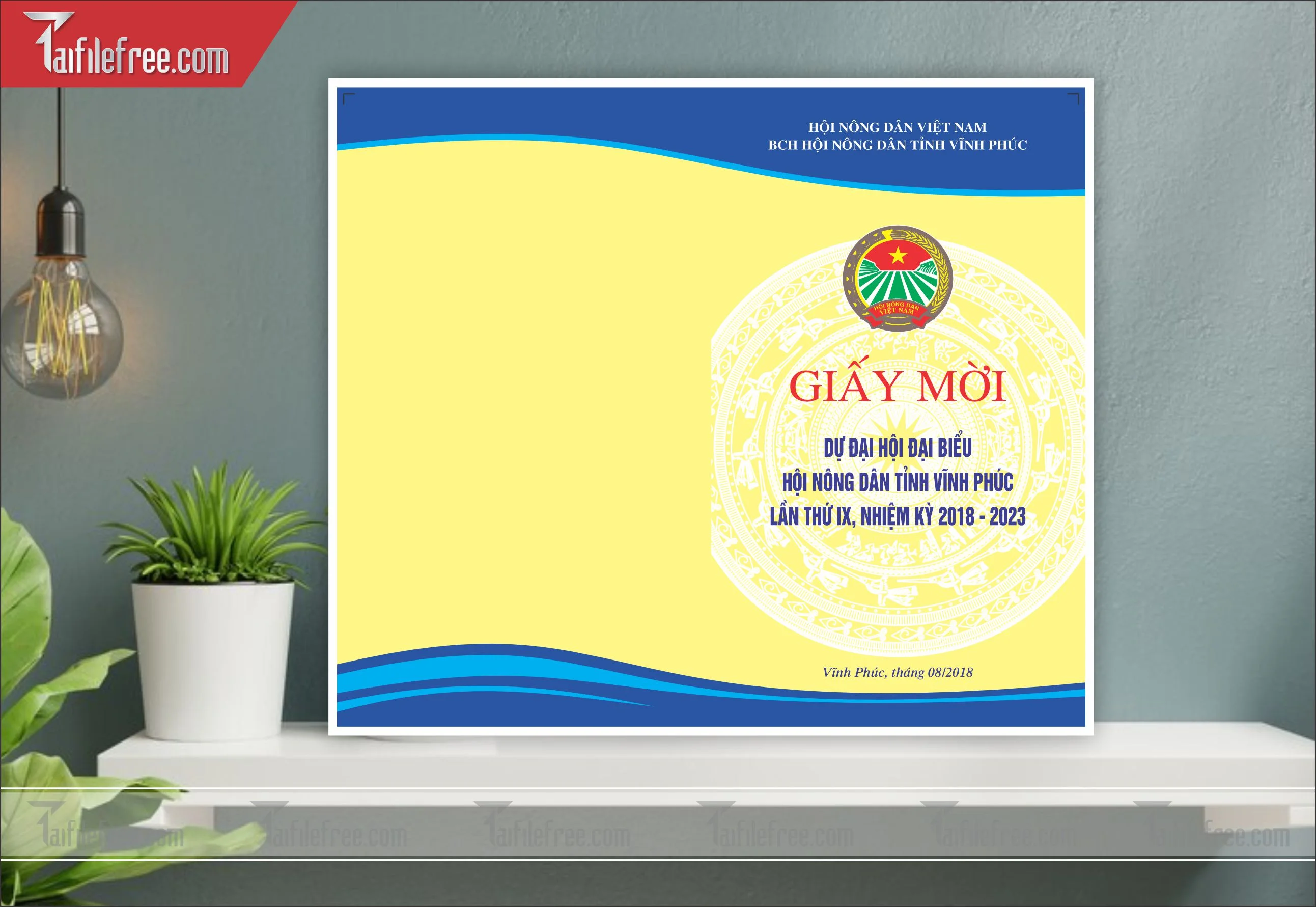 File Thiết Kế Thư Mời Họp Khối Cơ Quan, Nhà Nước_TM16