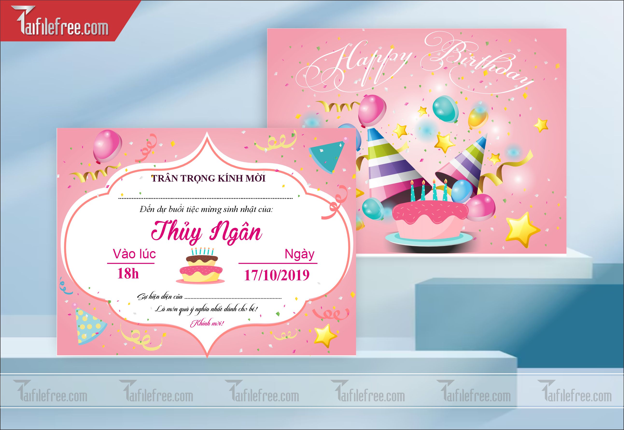 File Thiết Kế Thư Mời Sinh Nhật, Liên Hoan_TM26