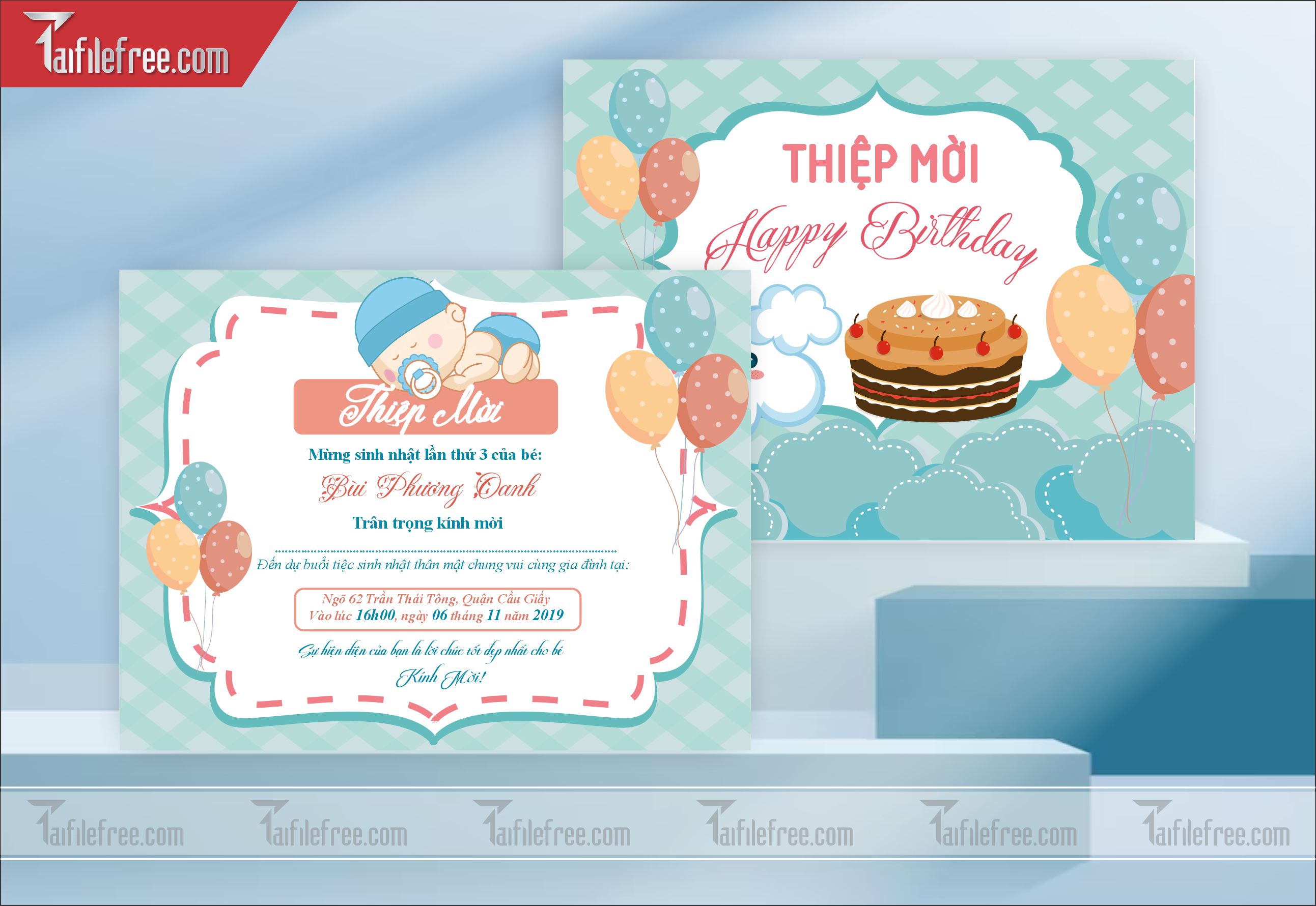 File Thiết Kế Thư Mời Sinh Nhật, Liên Hoan_TM27