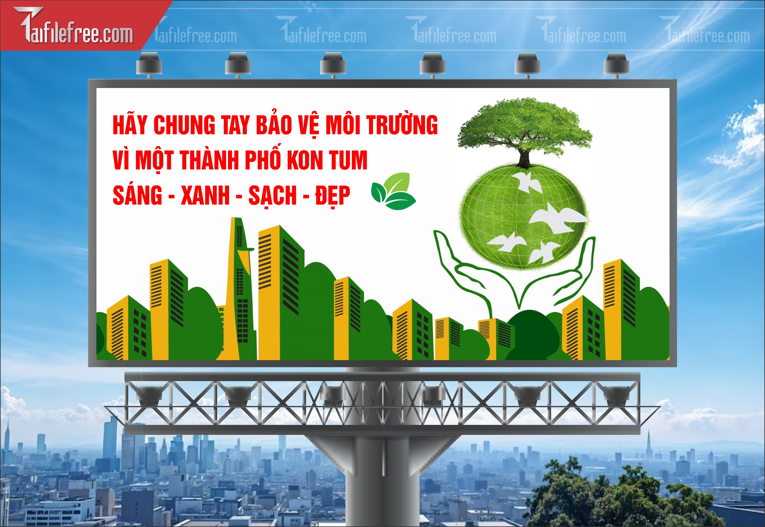 Banner  Bảo Vệ Môi Trường Xanh Sạch Đẹp TMT08