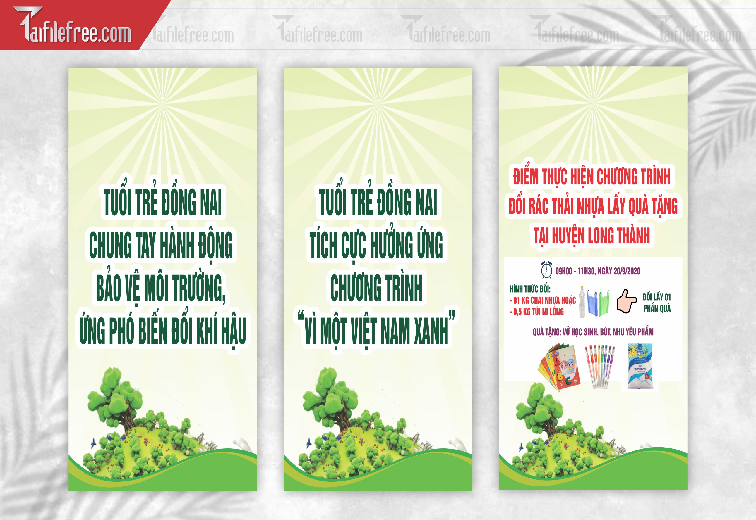 Banner Bảo Vệ Môi Trường Xanh Sạch Đẹp TMT20