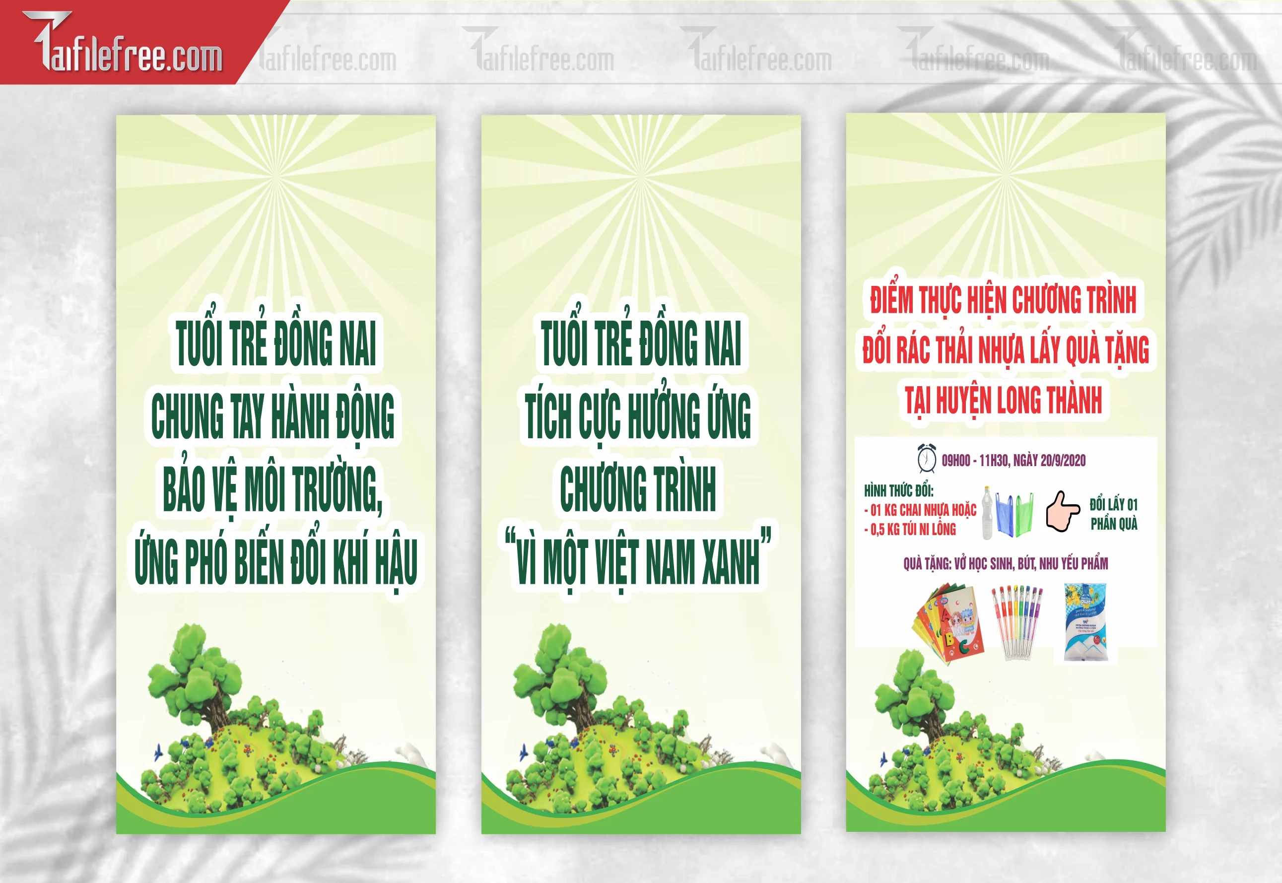 Banner Bảo Vệ Môi Trường Xanh Sạch Đẹp TMT20