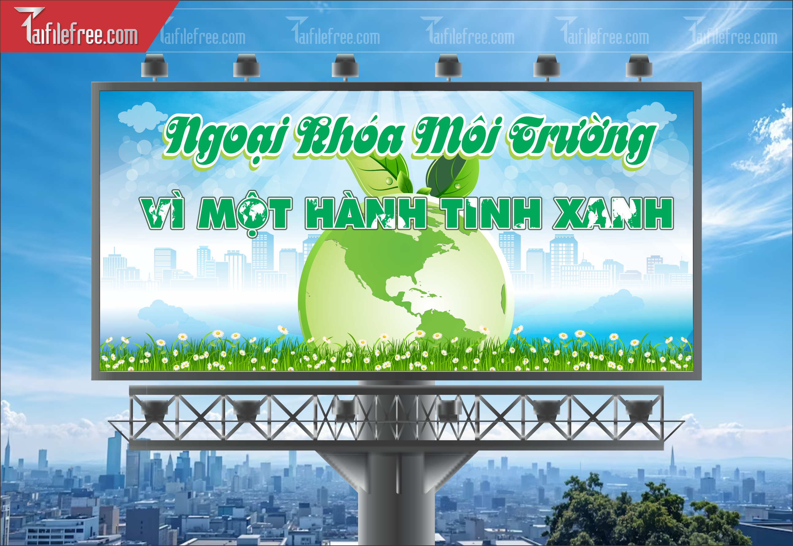 Banner Cổ Động Bảo Vệ Môi Trường Xanh Sạch Đẹp TMT26