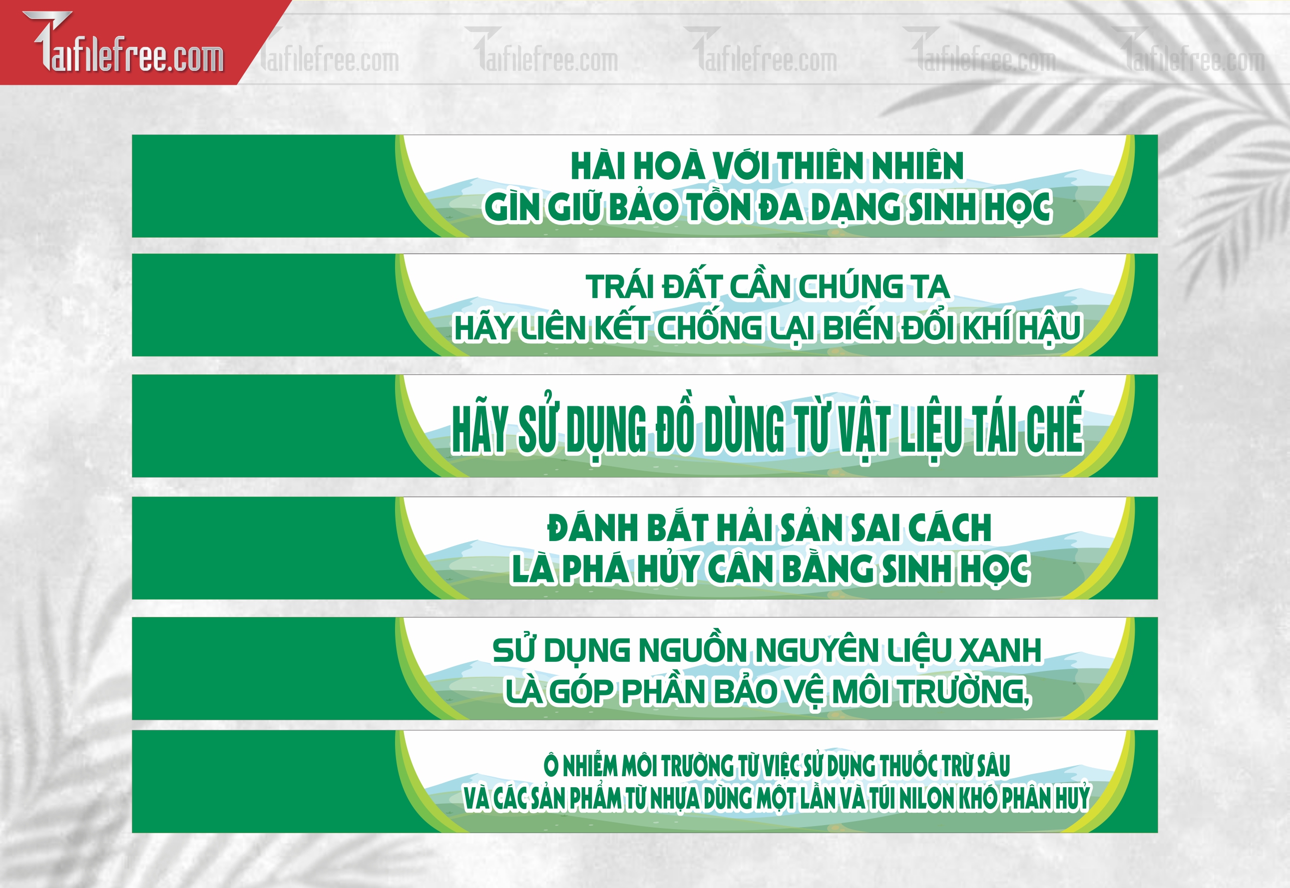 Băng Rôn Cổ Động Bảo Vệ Môi Trường Xanh Sạch Đẹp TMT28